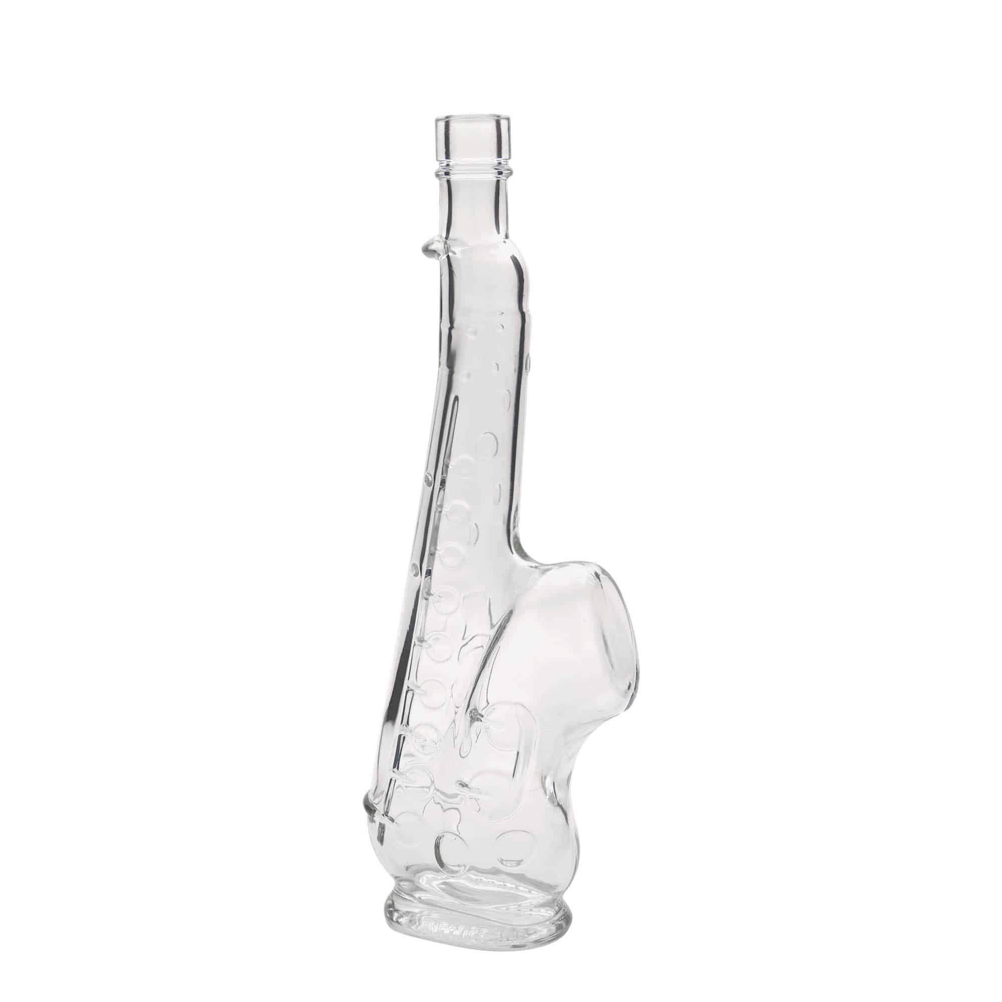 500 ml stikla pudele 'Saksofons', atvere: korķis