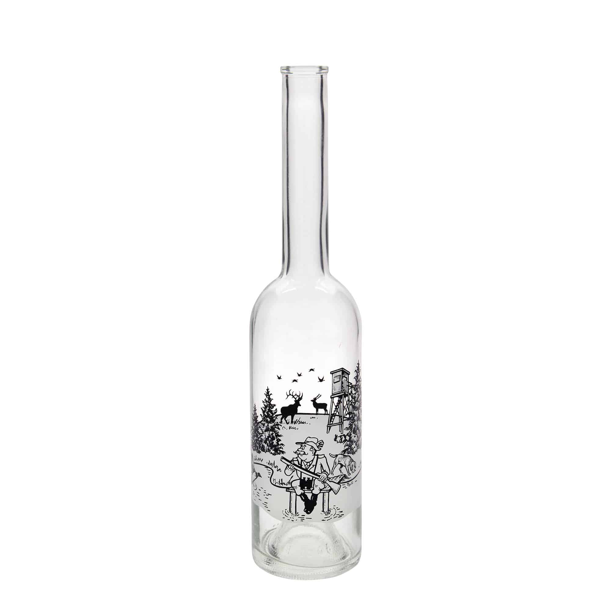 500 ml stikla pudele 'Opera', motīvs: mednieks, aizdare: korķis 500 ml stikla pudele 'Opera', motīvs: mednieks, aizdare: korķis