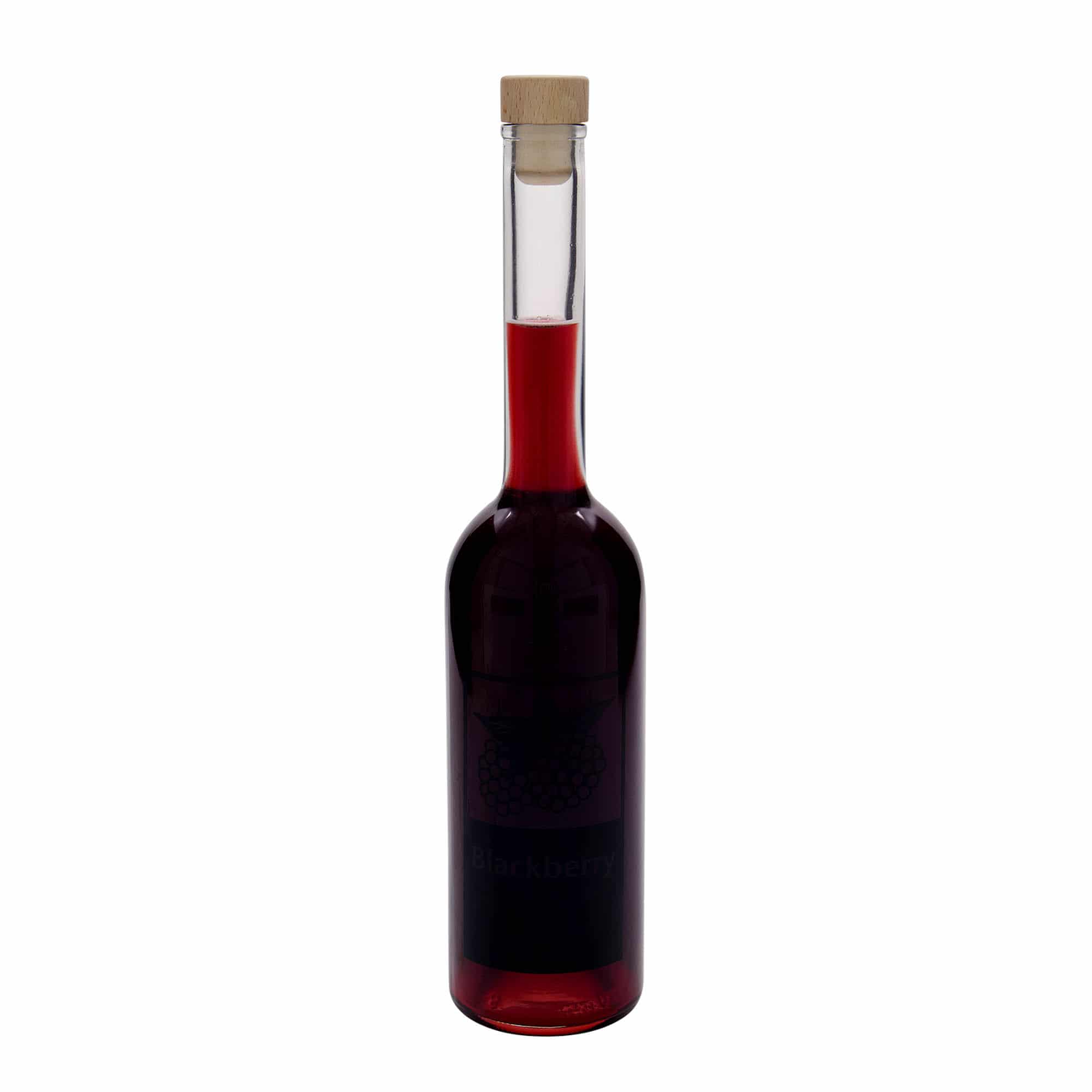 500 ml stikla pudele 'Opera', motīvs: Blackberry, aizdare: korķis