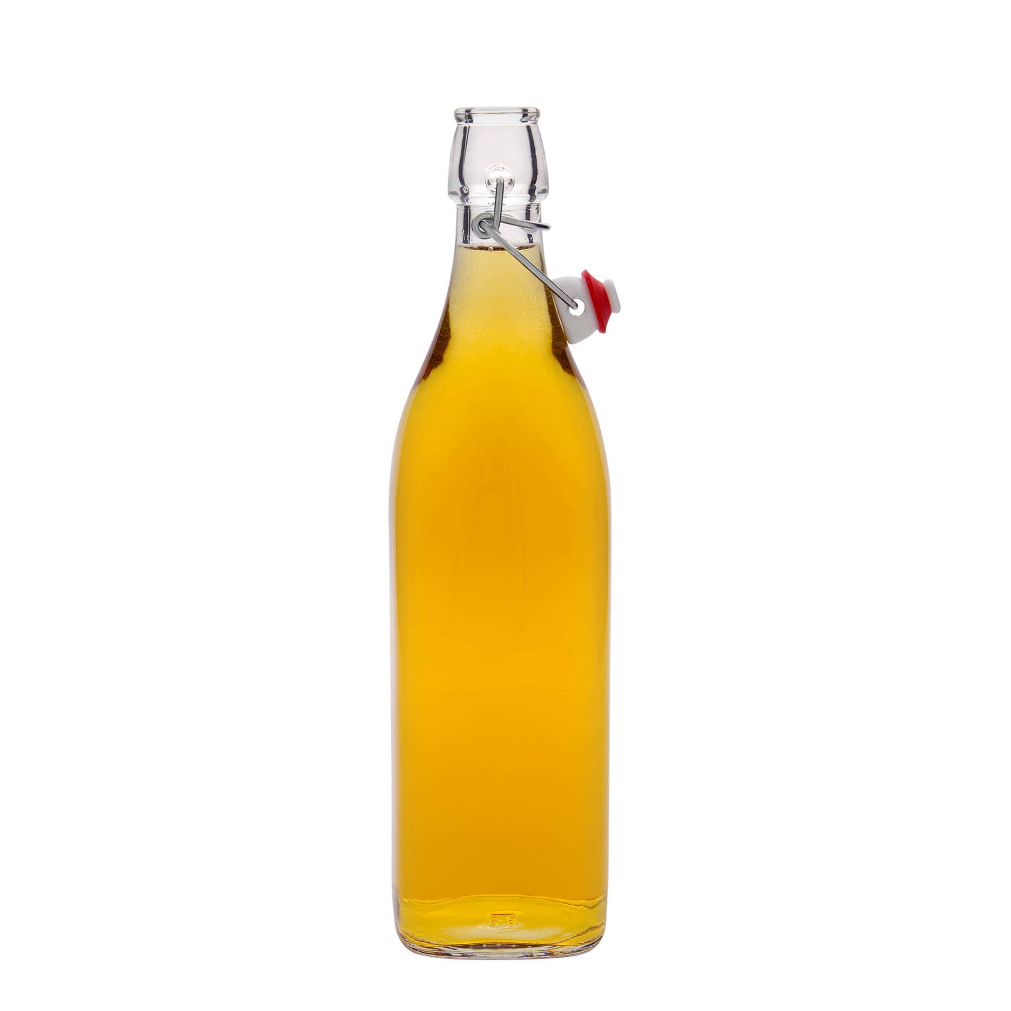 1.000 ml stikla pudele 'Swing, kvadrātveida, atvere: aizsprieda aizvērējs 1.000 ml stikla pudele 'Swing, kvadrātveida, atvere: aizsprieda aizvērējs