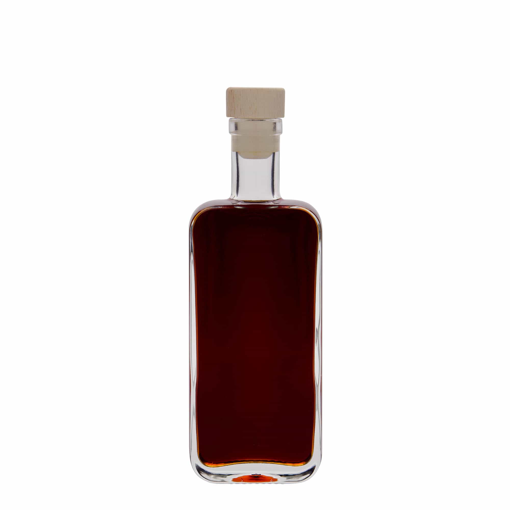 200 ml stikla pudele 'Nice', taisnstūra, aizdare: korķis
