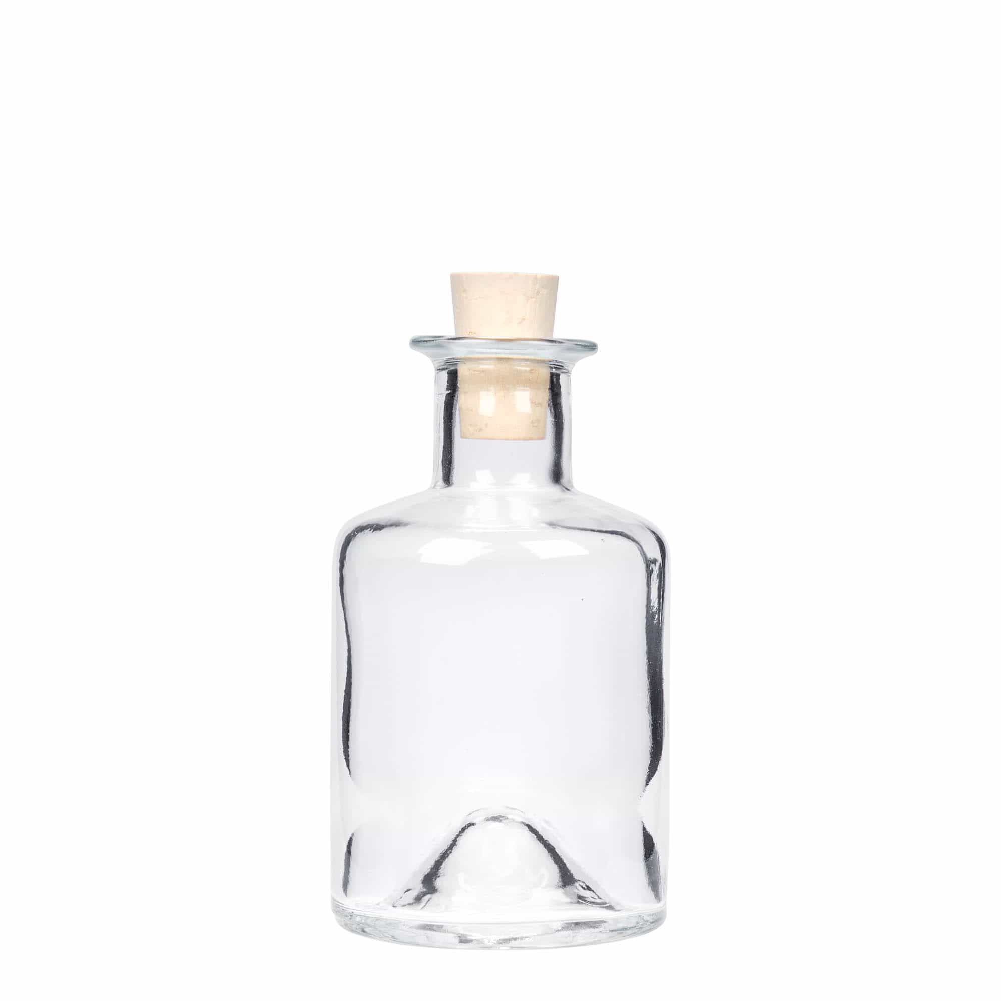 200 ml stikla pudele aptiekāram, atvere: korķis