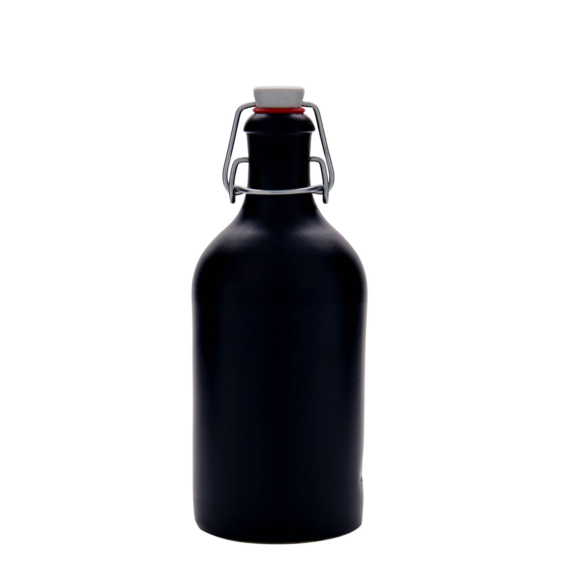 500 ml māla krūze, akmens trauks, melna, atvere: aizvēršanas ar skavu