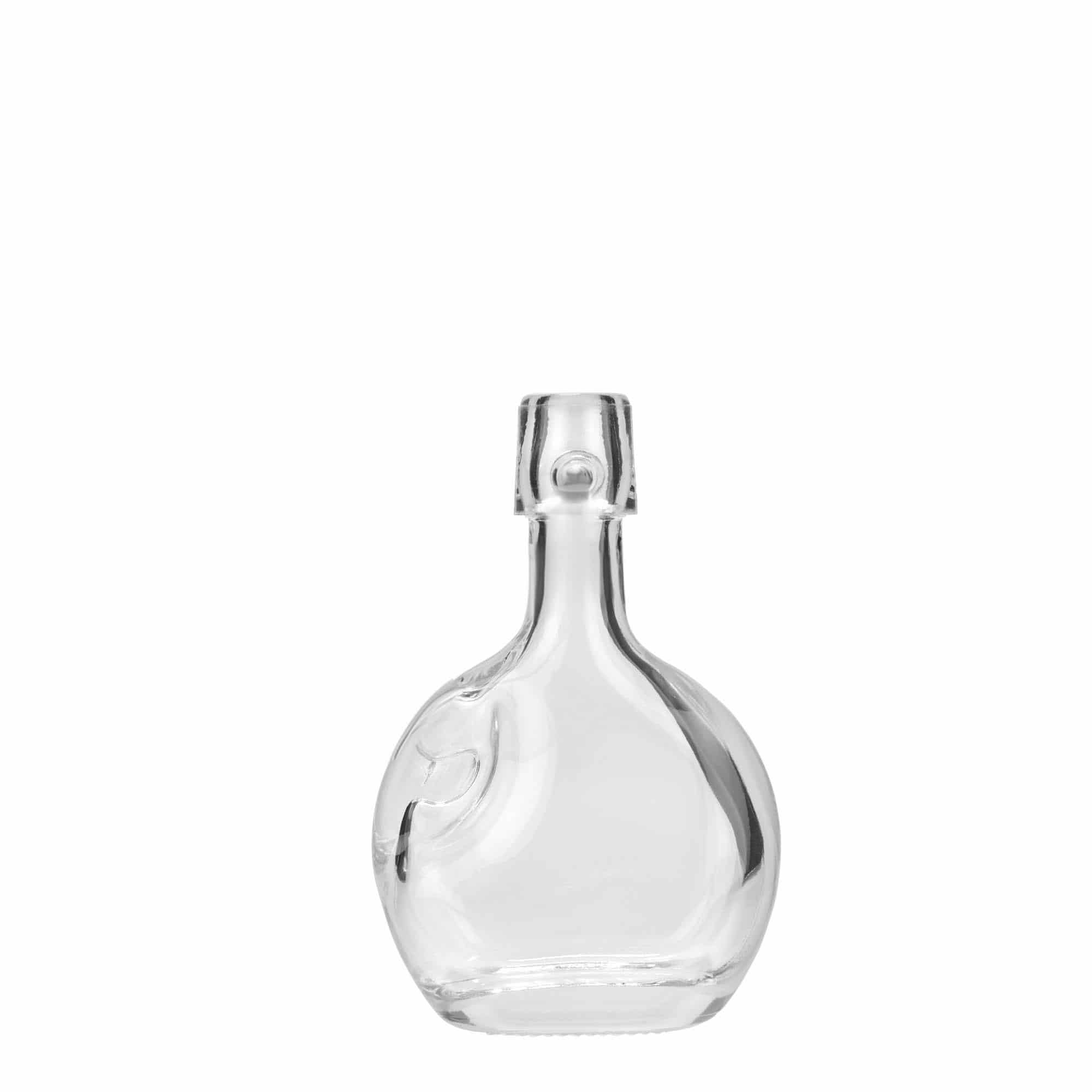 40 ml stikla pudele 'Lukas', ovāla, aizdare: korķis ar skavu 40 ml stikla pudele 'Lukas', ovāla, aizdare: korķis ar skavu
