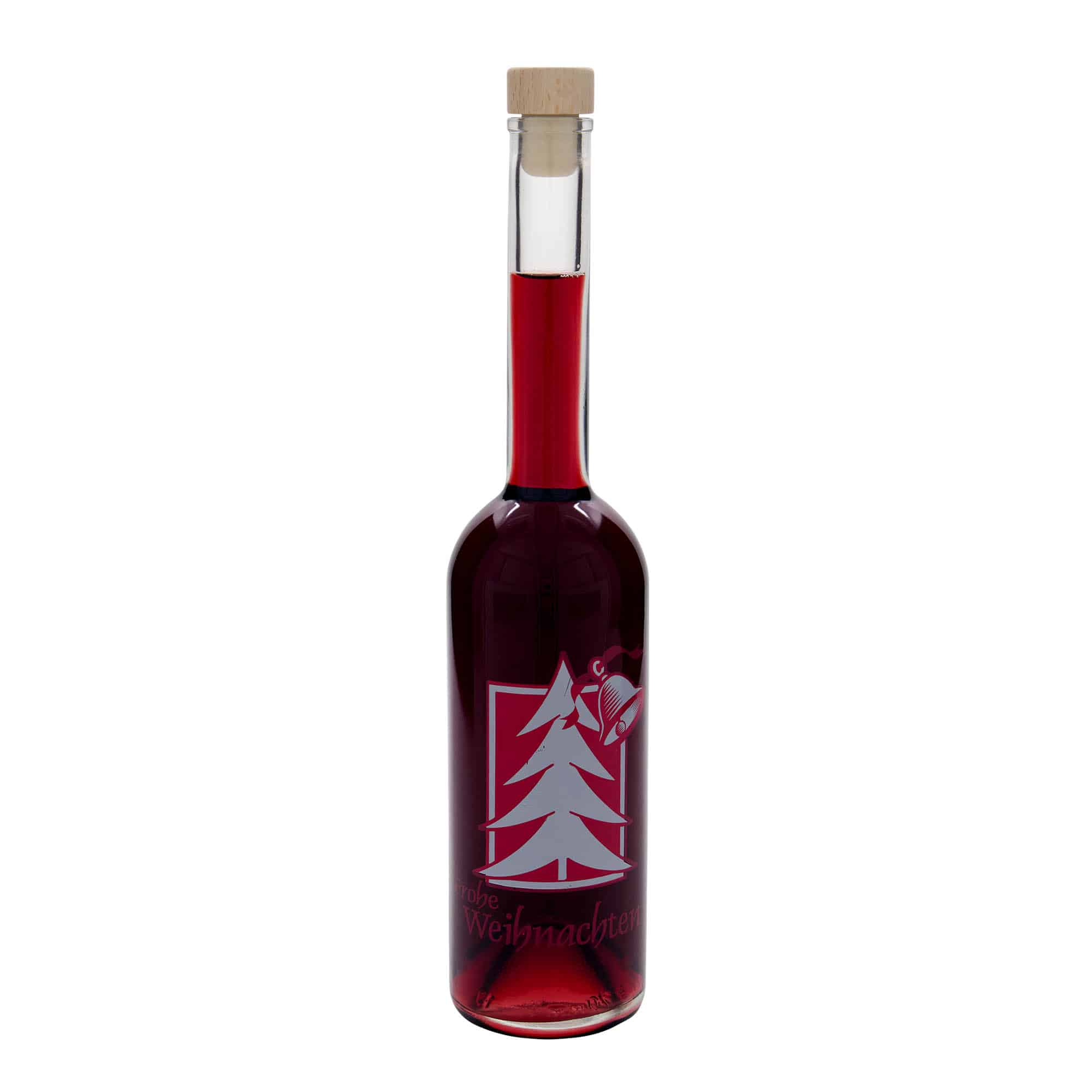 500 ml stikla pudele 'Opera', motīvs: sveiciens Ziemassvētkos, aizdare: korķis