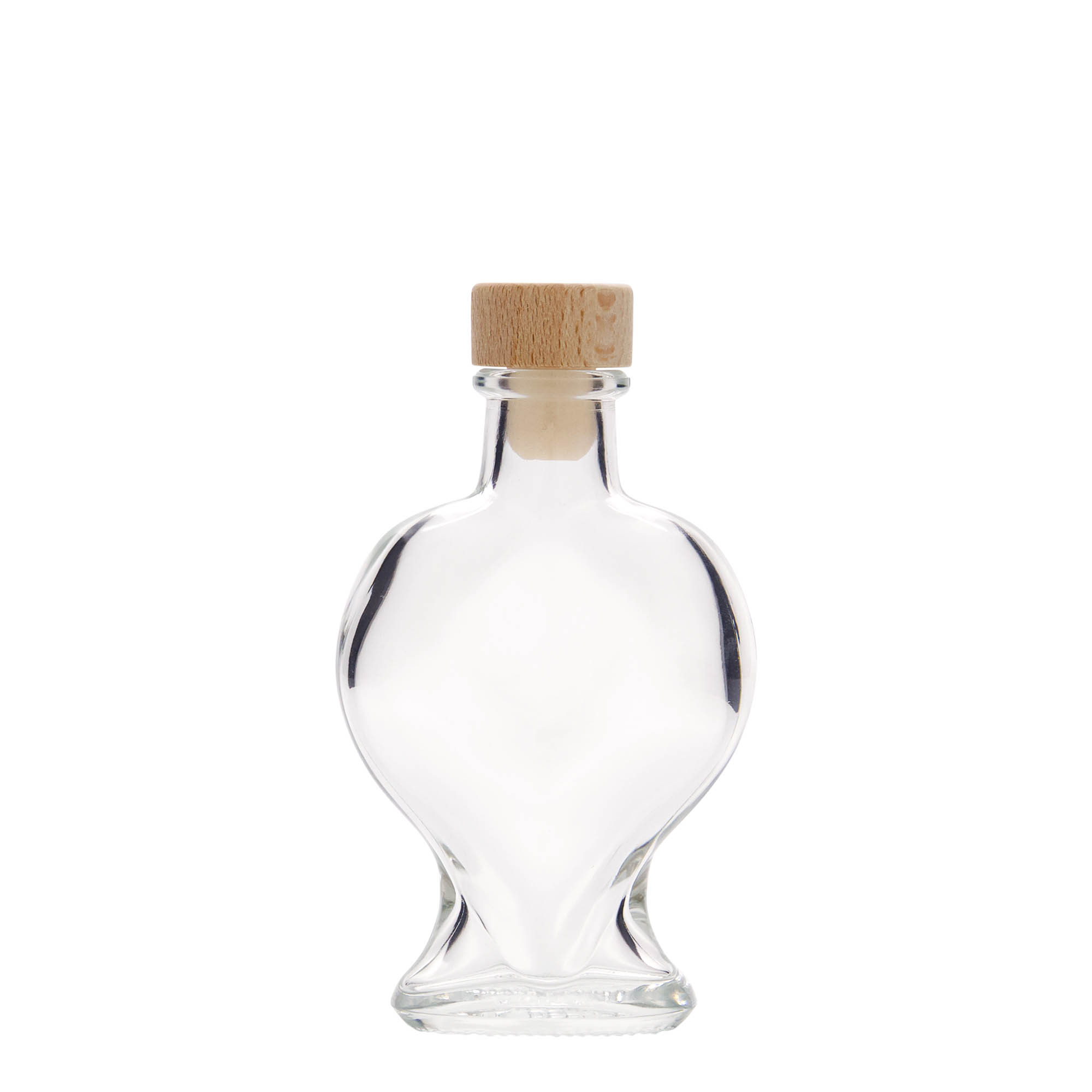 100 ml stikla pudele 'Sirds', atvere: korķis 100 ml stikla pudele 'Sirds', atvere: korķis