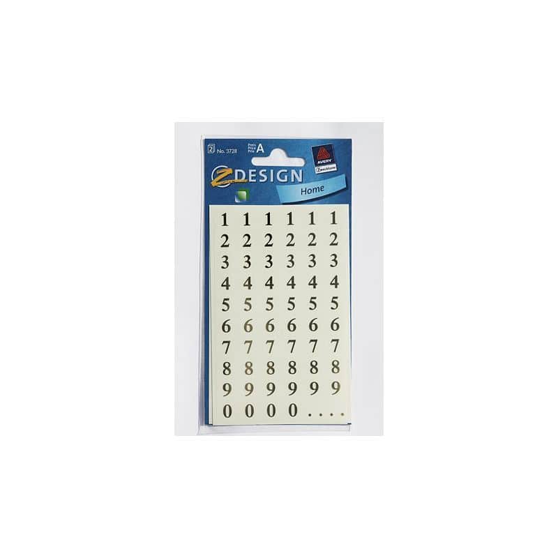 Zweckform uzlīmes 'Skaitļi 1-9', plastmasas, zelta Zweckform uzlīmes 'Skaitļi 1-9', plastmasas, zelta