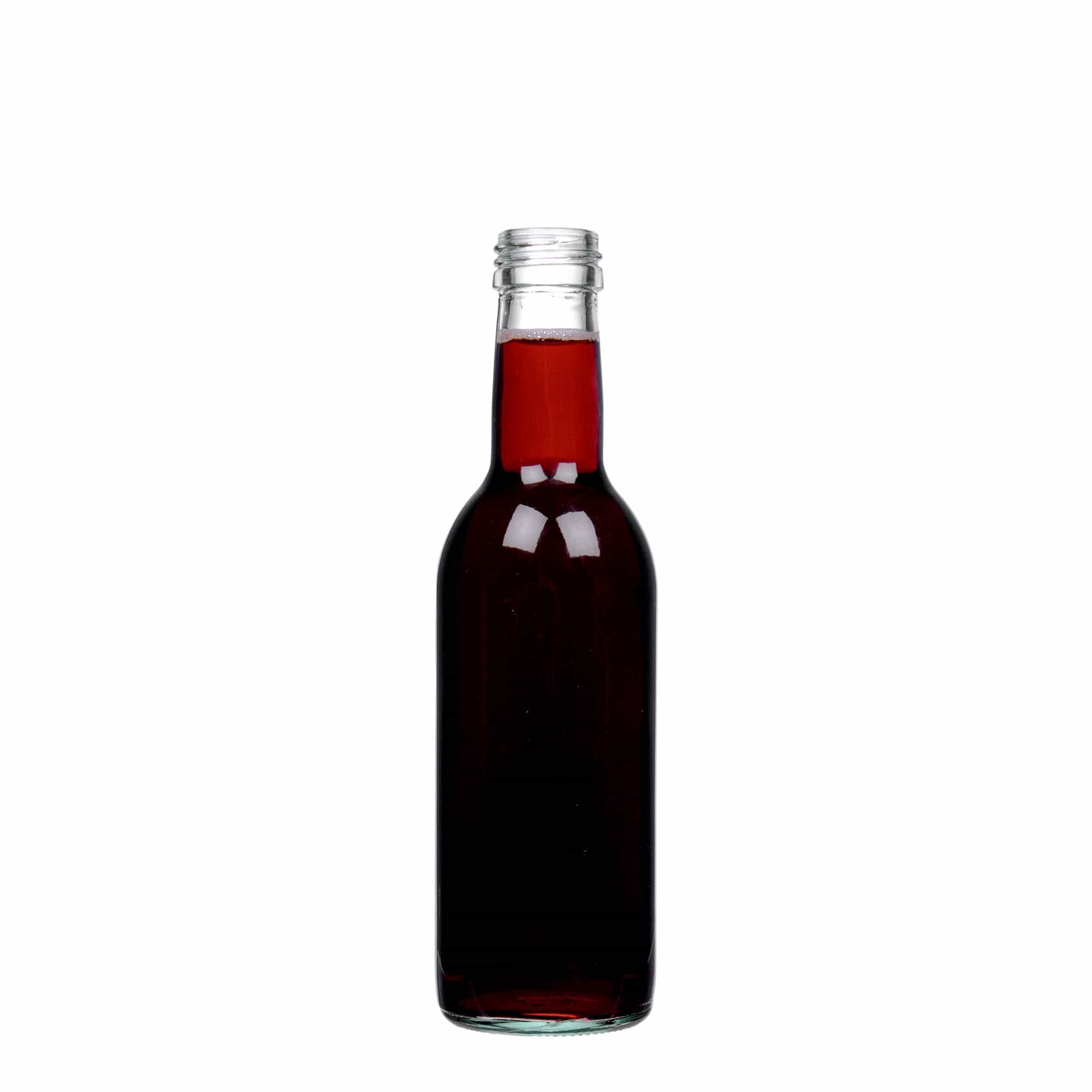 250 ml stikla pudele 'Bordo', atvere: PP 28