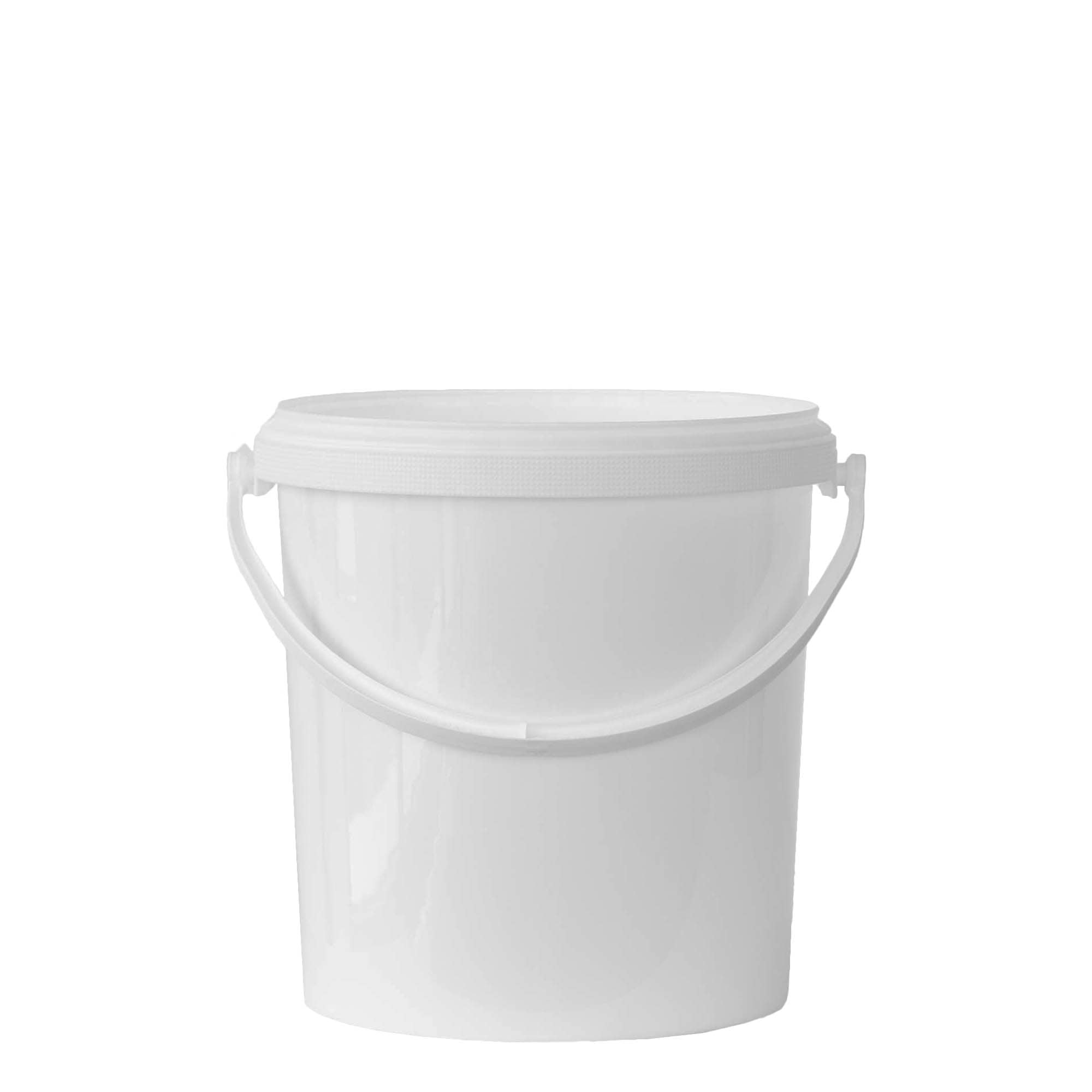6 l spainis, PP plastmasa, balts