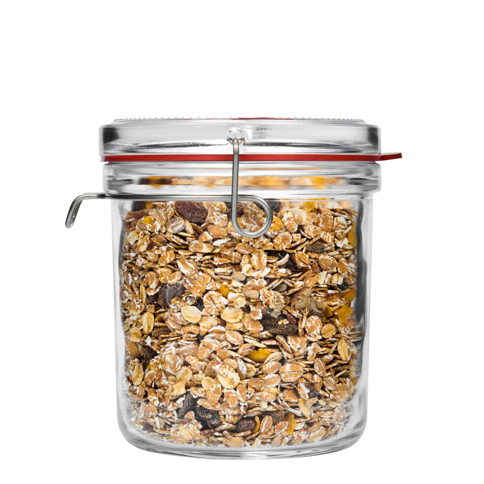 750 ml stiklaina burka ar metāla aizbāzni 'Lock-Eat', atvere: metāla aizbāznis ar stiepli