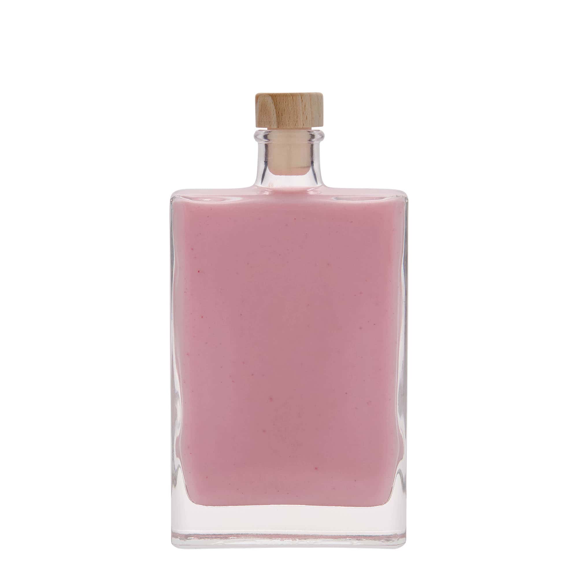 350 ml stikla pudele 'Julia', taisnstūra, aizdare: korķis