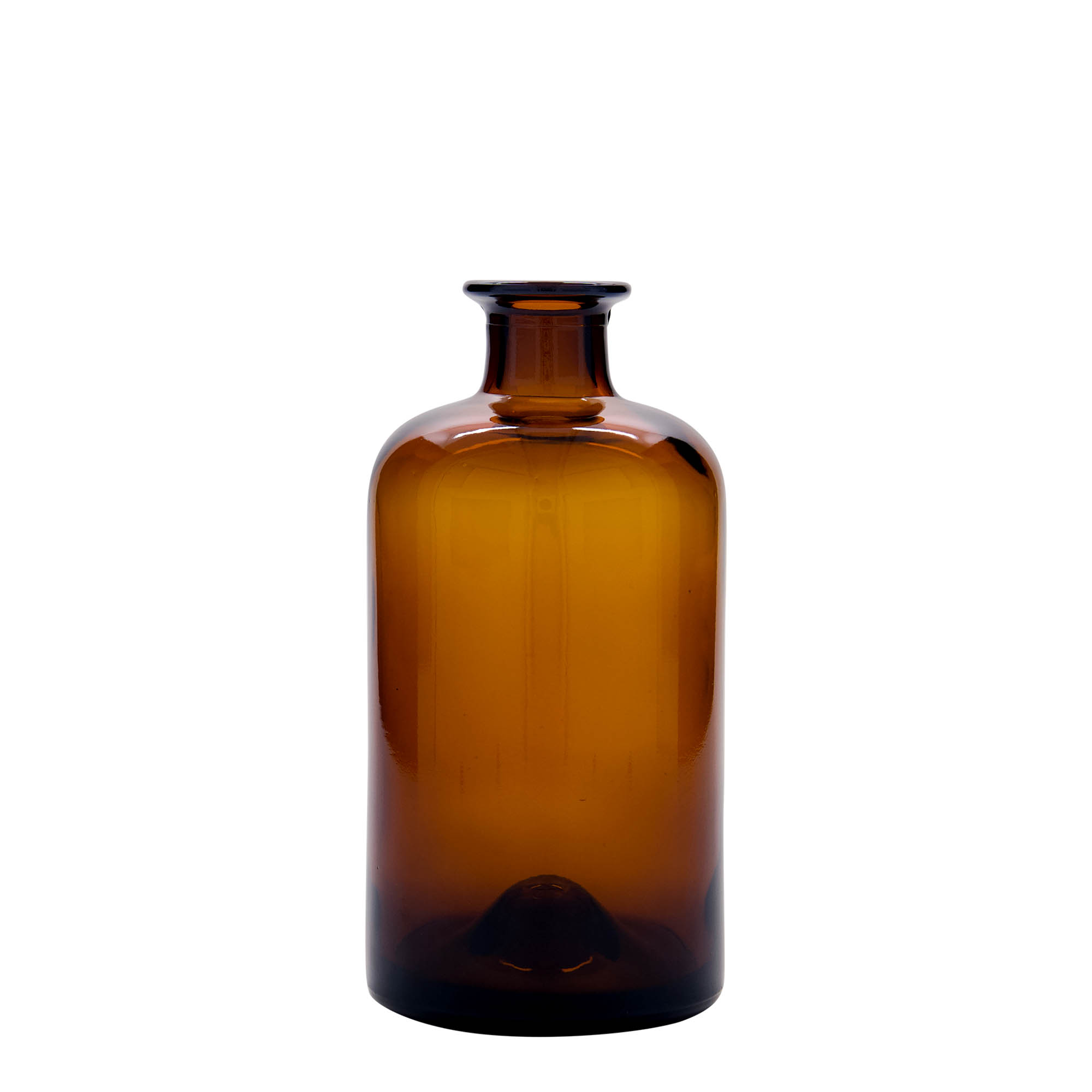 500 ml stikla pudele aptiekāram, brūna, atvere: korķis