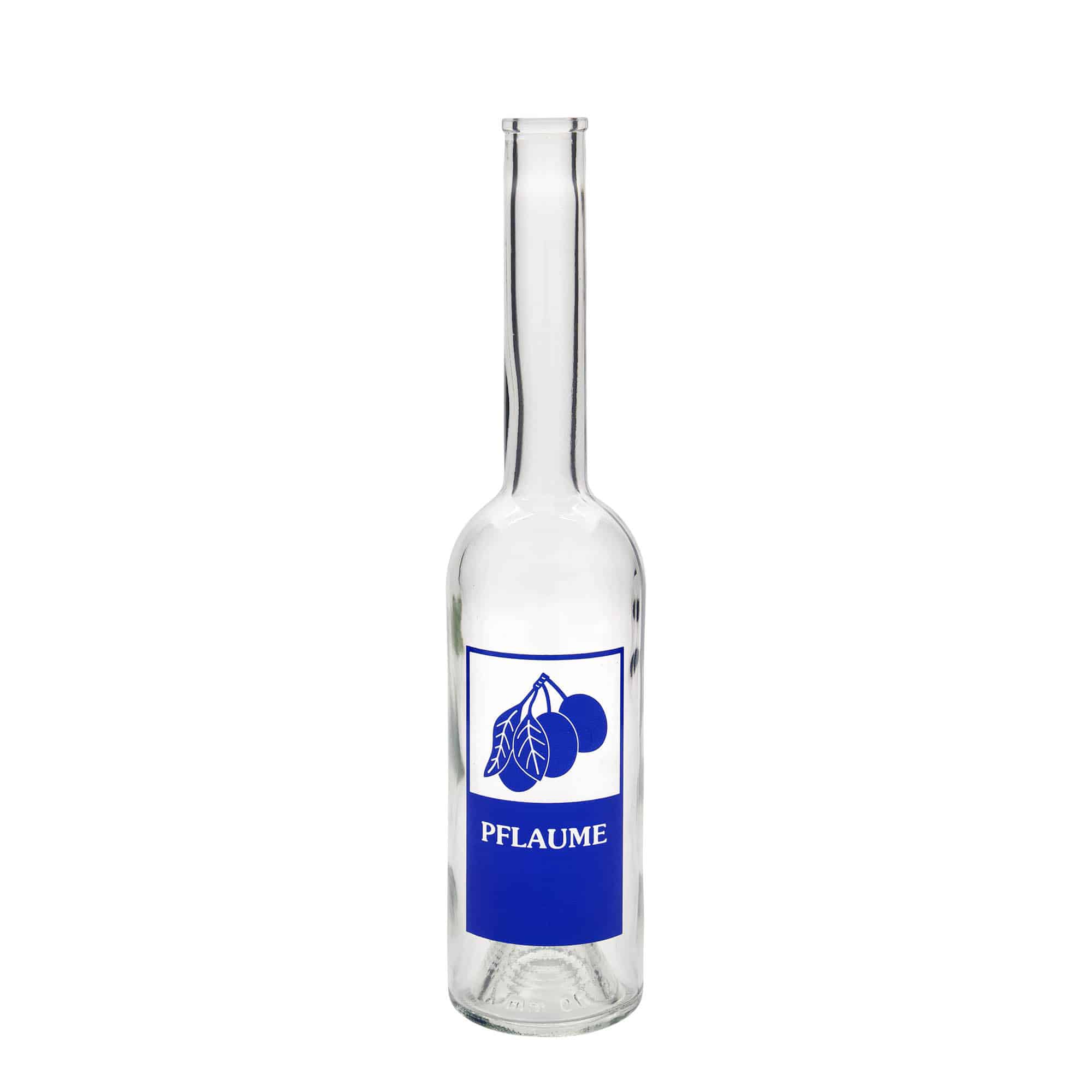 500 ml stikla pudele 'Opera', motīvs: plūme, atvere: korķis
