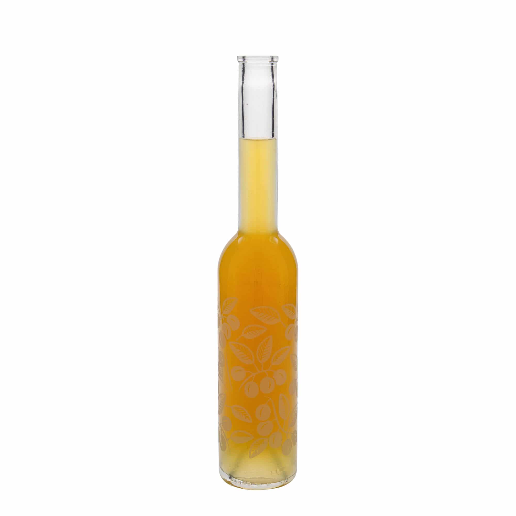 350 ml stikla pudele 'Opera', motīvs: mirabellas, atvere: korķis