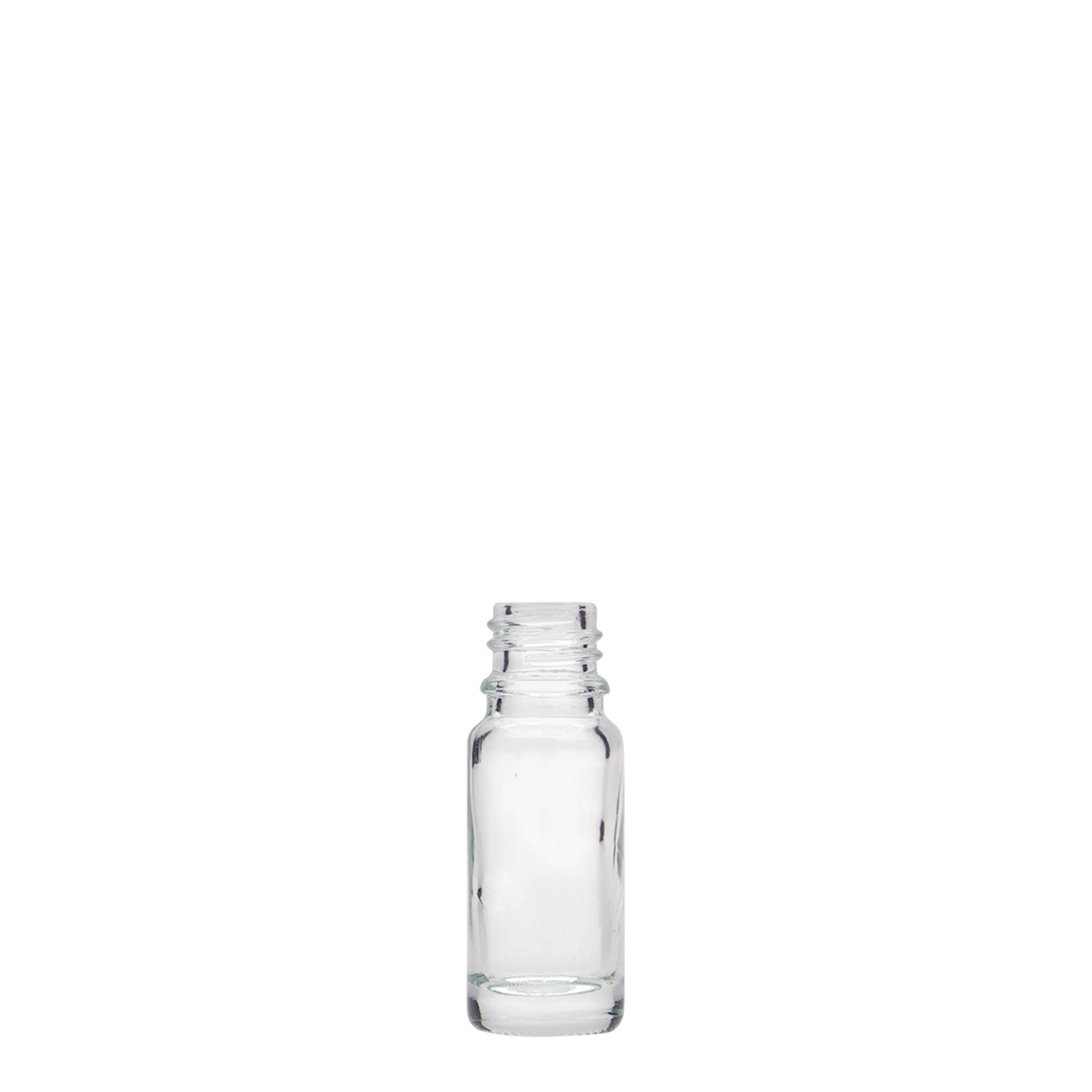 10 ml medicīnas pudele, stikls, atvere: DIN 18 10 ml medicīnas pudele, stikls, atvere: DIN 18