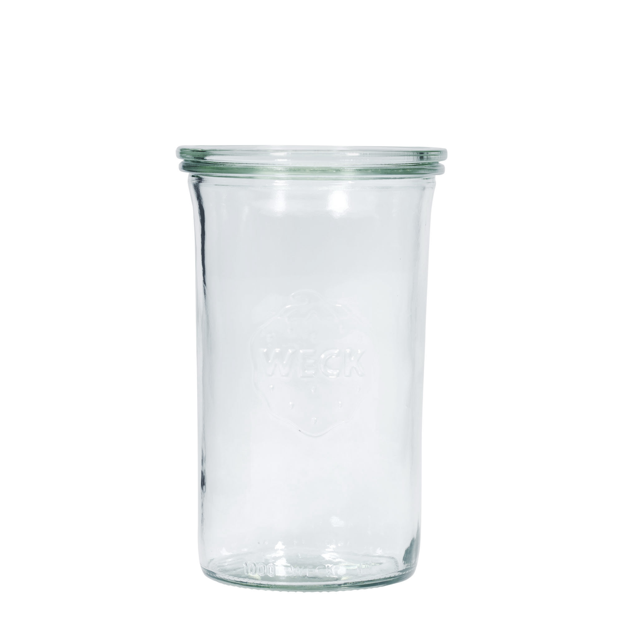1.000 ml WECK kritenes burka #, atvere: apaļš malējums 1.000 ml WECK kritenes burka #, atvere: apaļš malējums