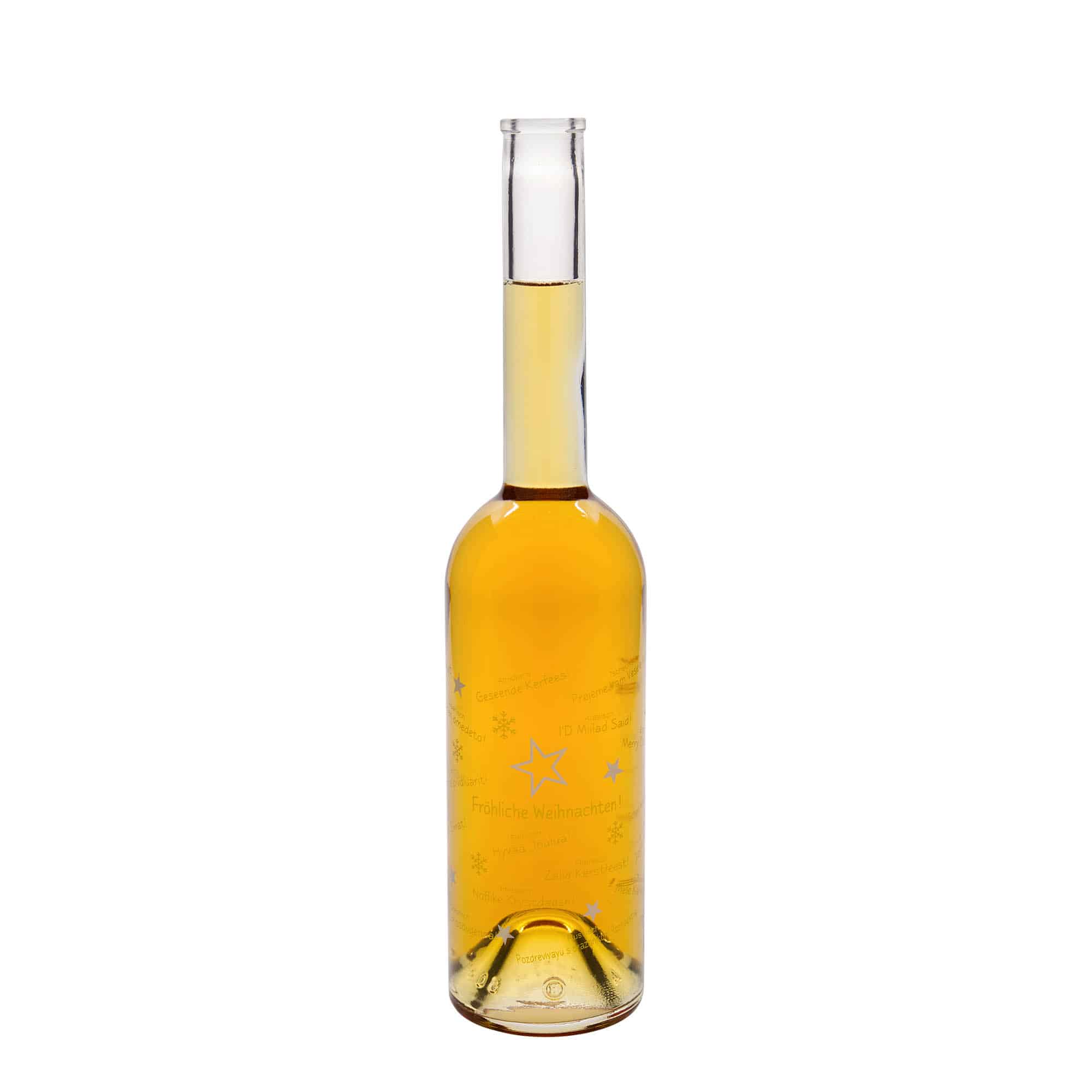 500 ml stikla pudele 'Opera', motīvs: Ziemassvētki visā pasaulē, aizdare: korķis