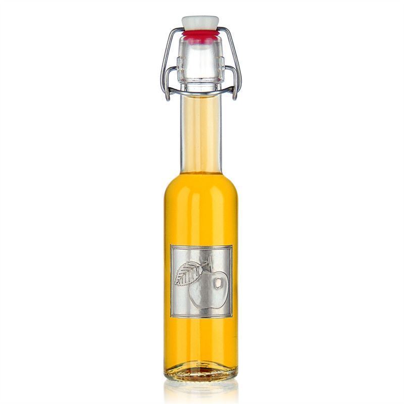 Svītru etiķete 'Ābols', kvadrātveida, metāla, sudraba Svītru etiķete 'Ābols', kvadrātveida, metāla, sudraba