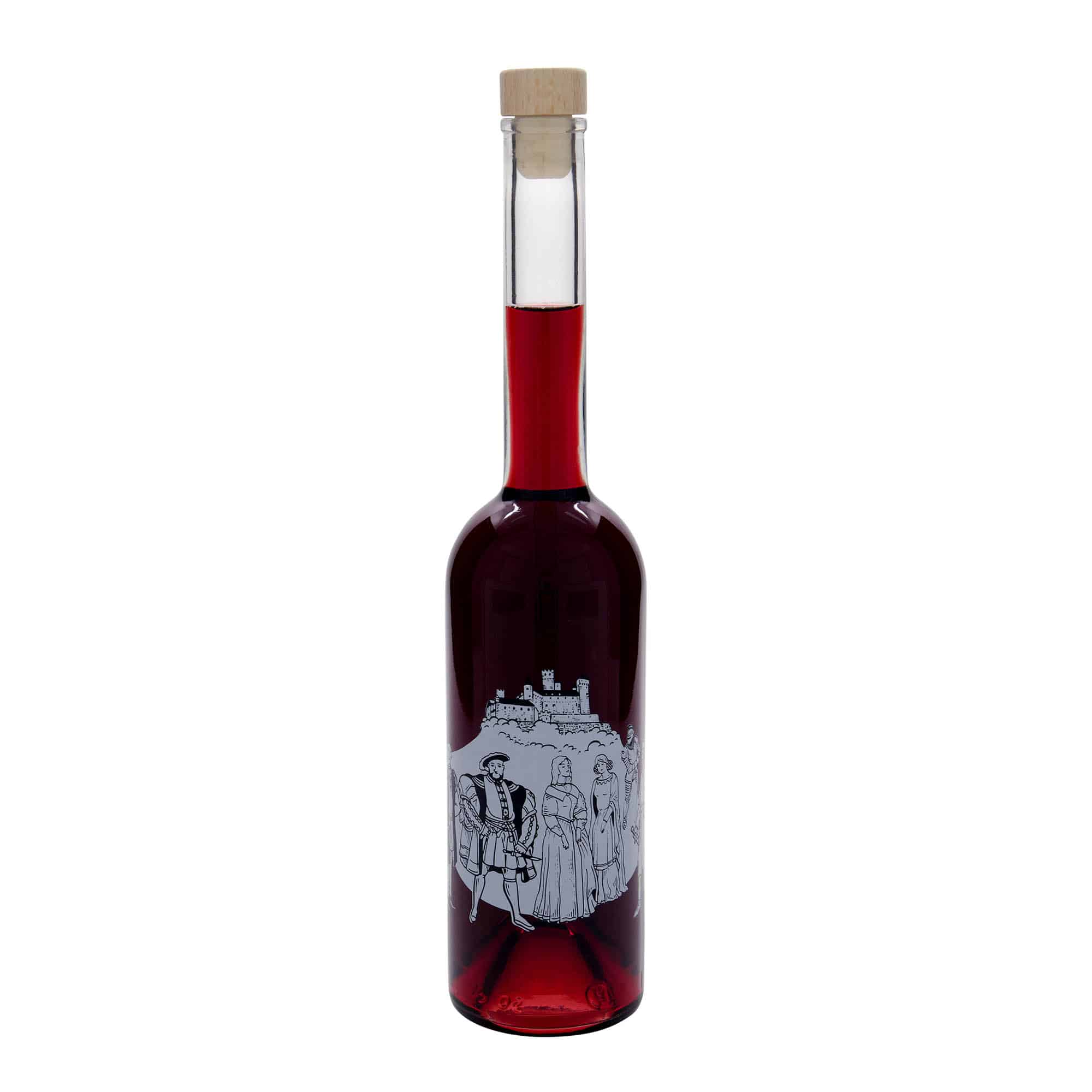 500 ml stikla pudele 'Opera', motīvs: viduslaiki, Mündung: korķis