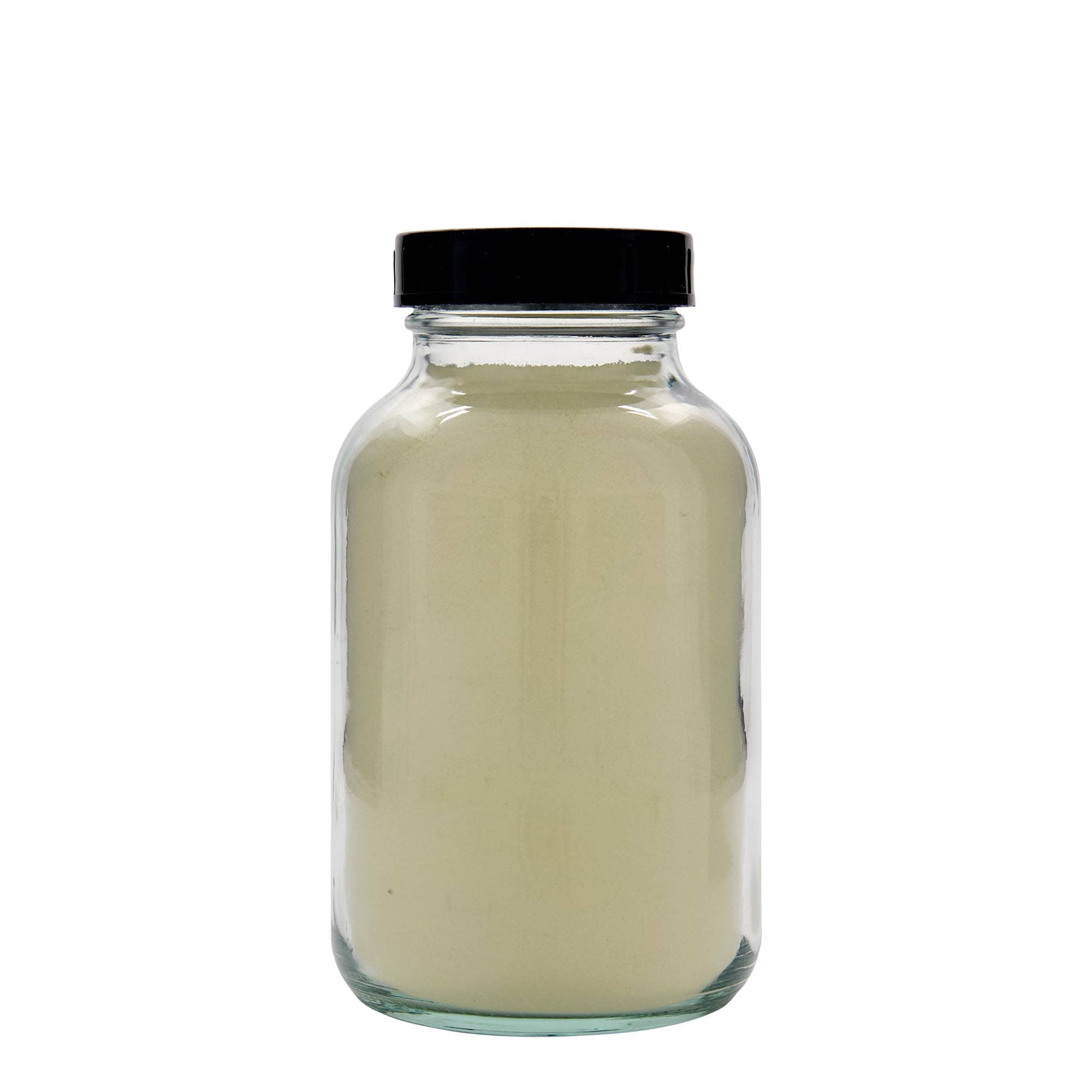 1.000 ml plata kakla stikla burka, atvere: DIN 68