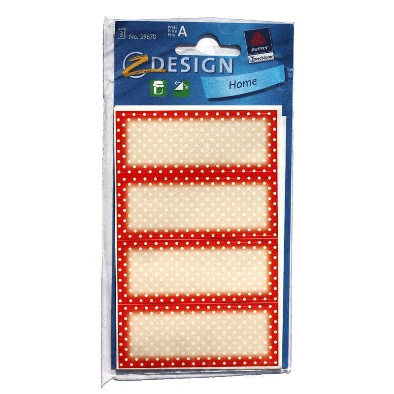 Zweckform etiķetes 'Red Dots', taisnstūra, papīra, sarkanas Zweckform etiķetes 'Red Dots', taisnstūra, papīra, sarkanas