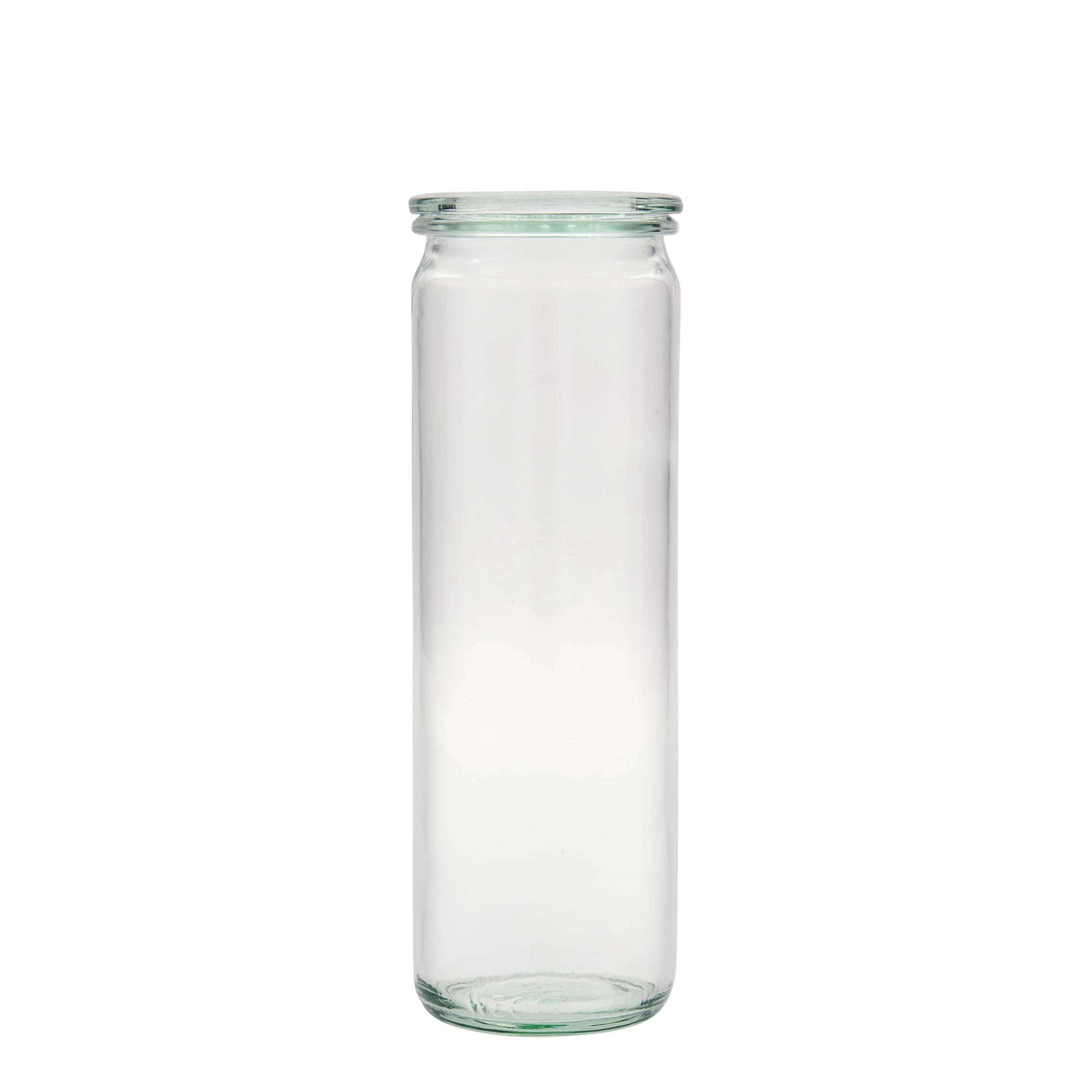 600 ml WECK cilindrveida stikls, atvere: apaļa mala