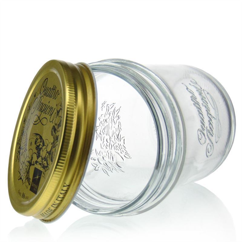 320 ml kritenes burka 'Quattro Stagioni', atvere: skrūvējams vāciņš 320 ml kritenes burka 'Quattro Stagioni', atvere: skrūvējams vāciņš