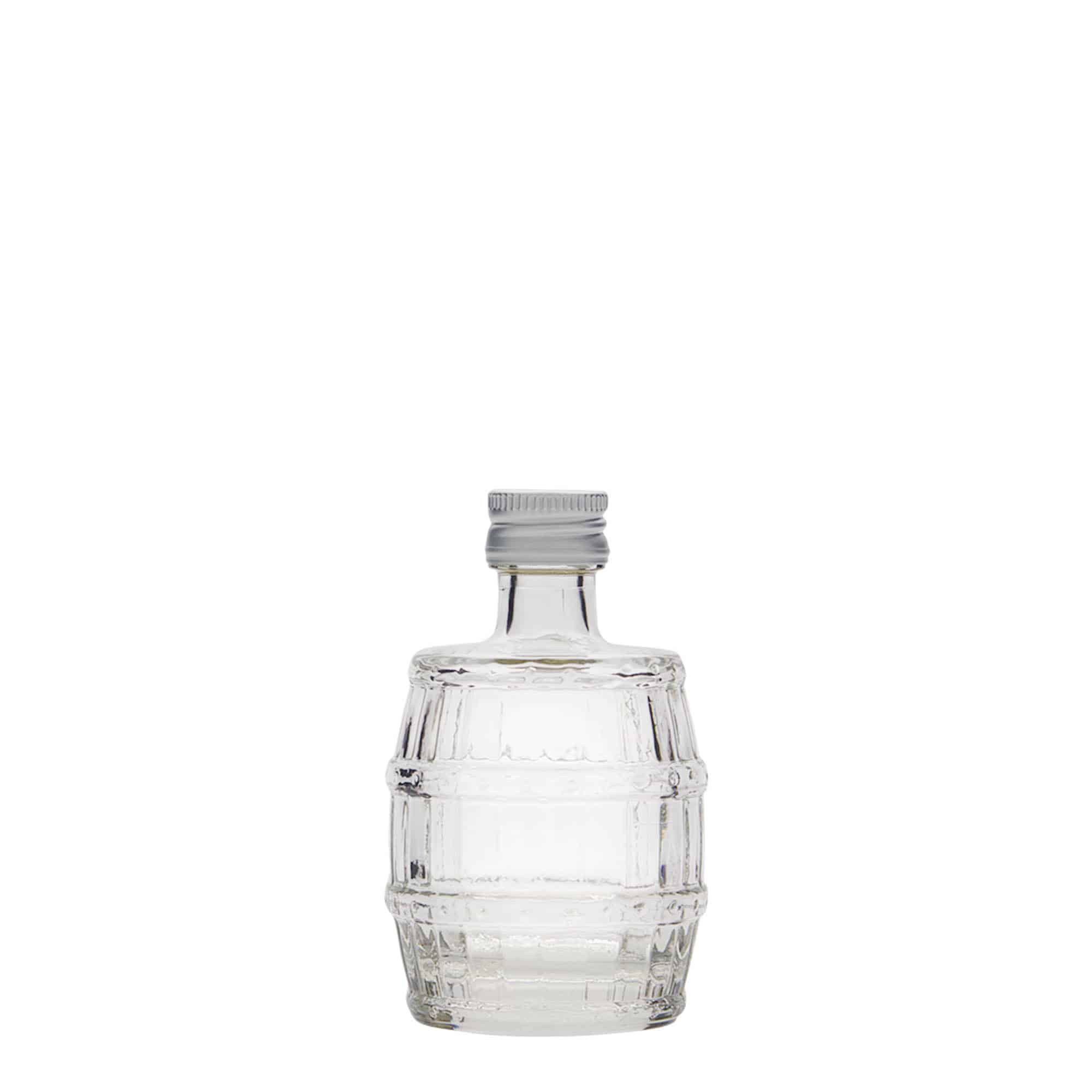 50 ml stikla pudele 'Mucas', atvere: PP 18