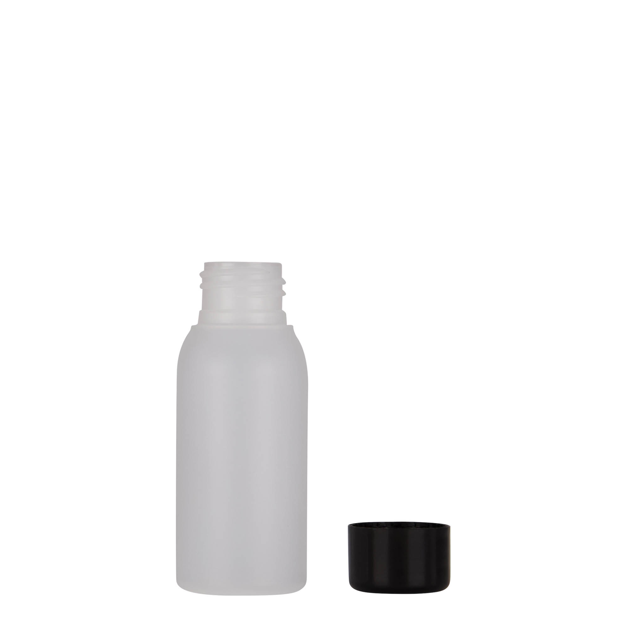 50 ml plastmasas pudele 'Tuffy', HDPE, dabīga, atvere: 24/410