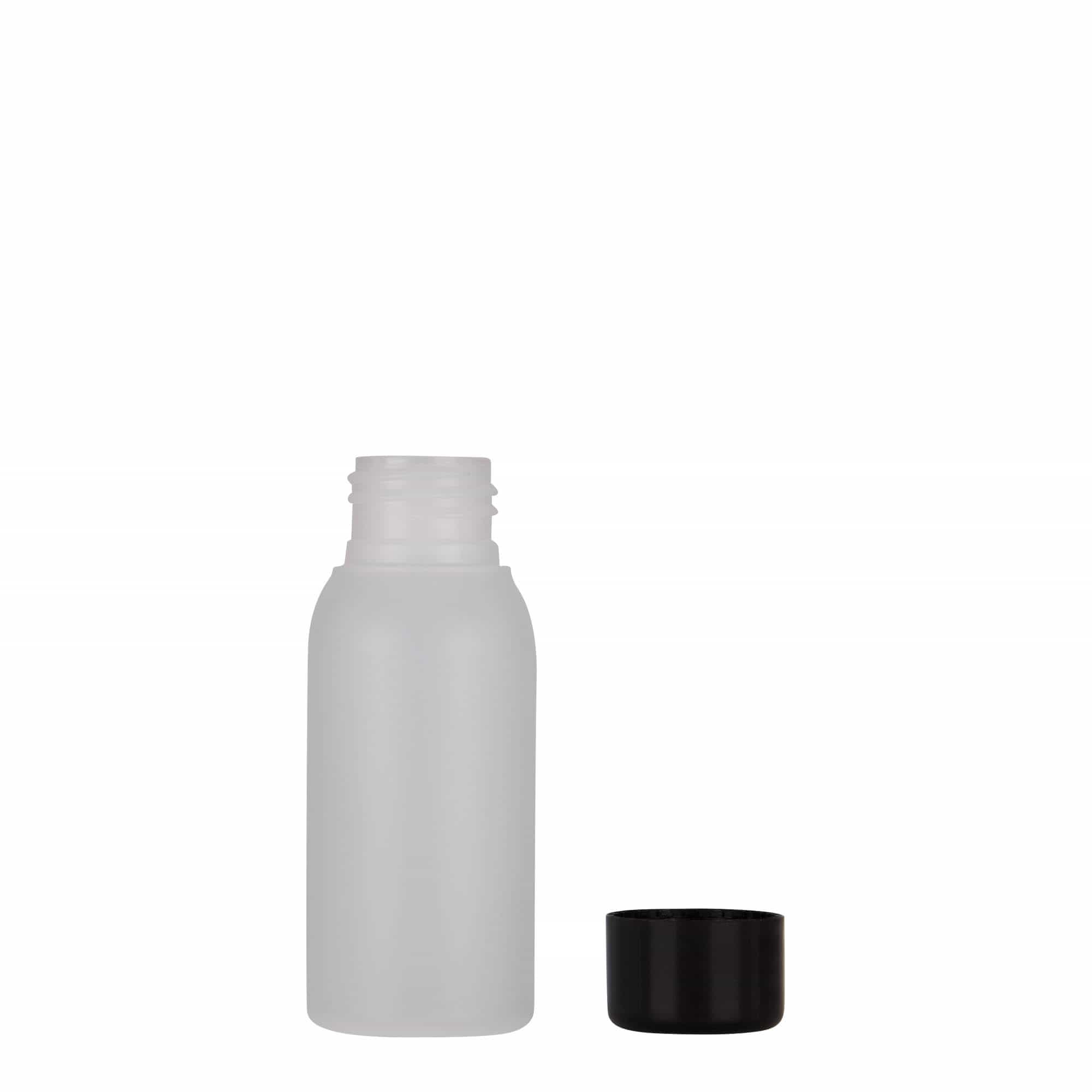 50 ml plastmasas pudele 'Tuffy', HDPE, dabīga, atvere: 24/410