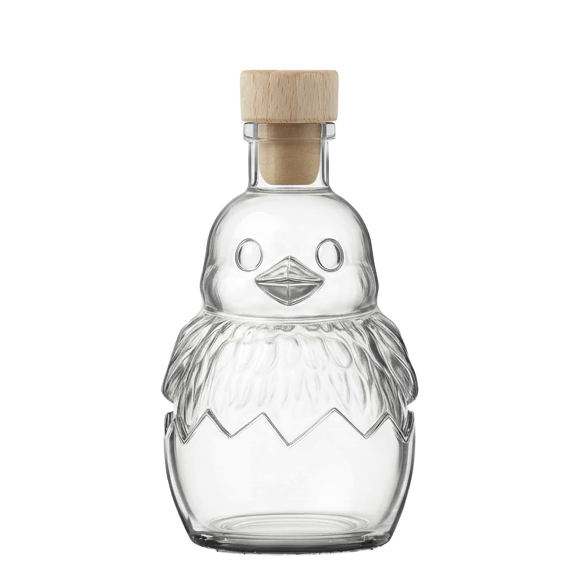 200 ml stikla pudele 'Küken', atvere: korķis