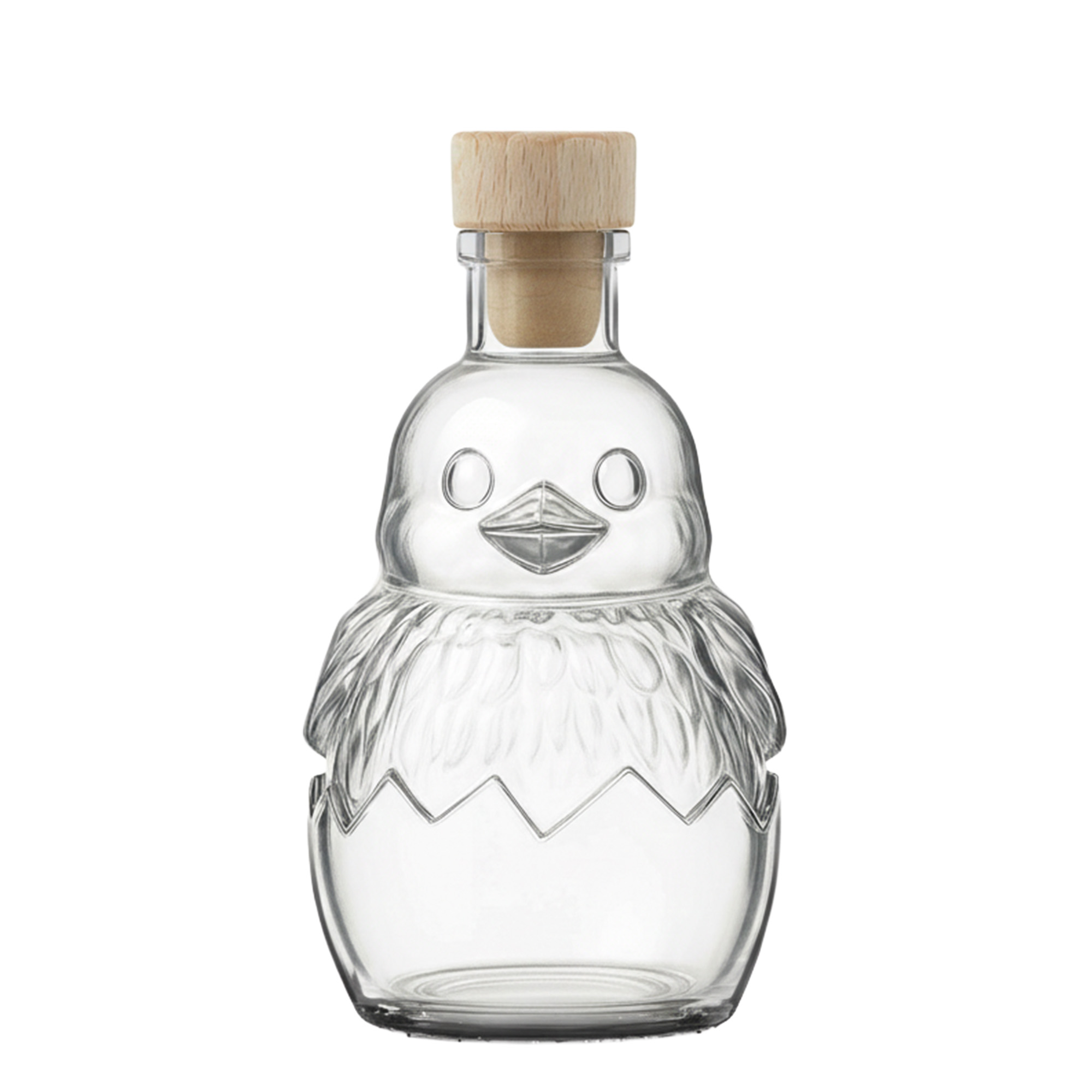 200 ml stikla pudele 'Küken', atvere: korķis