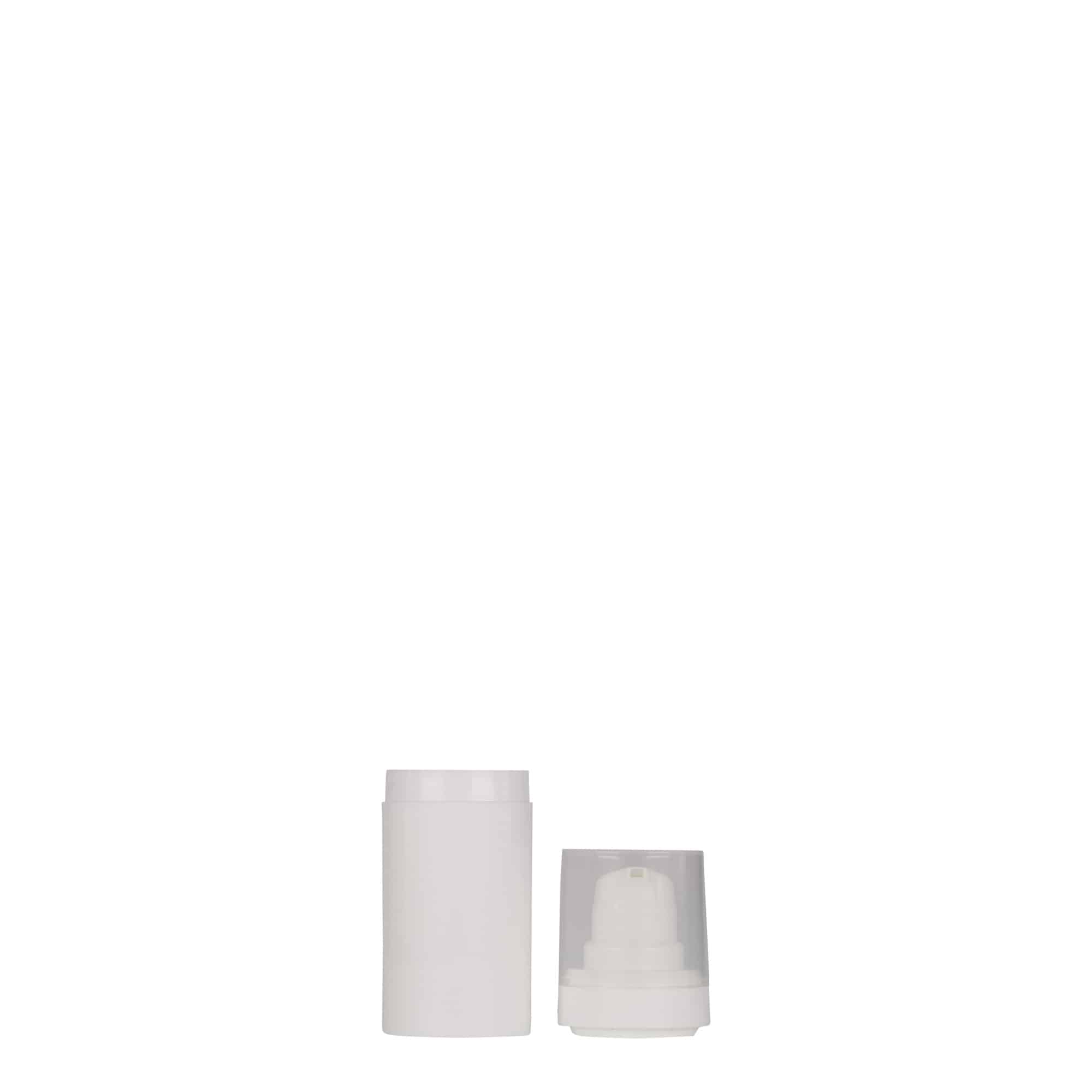 15 ml Airless dozators 'Micro', PP plastmasa, balts