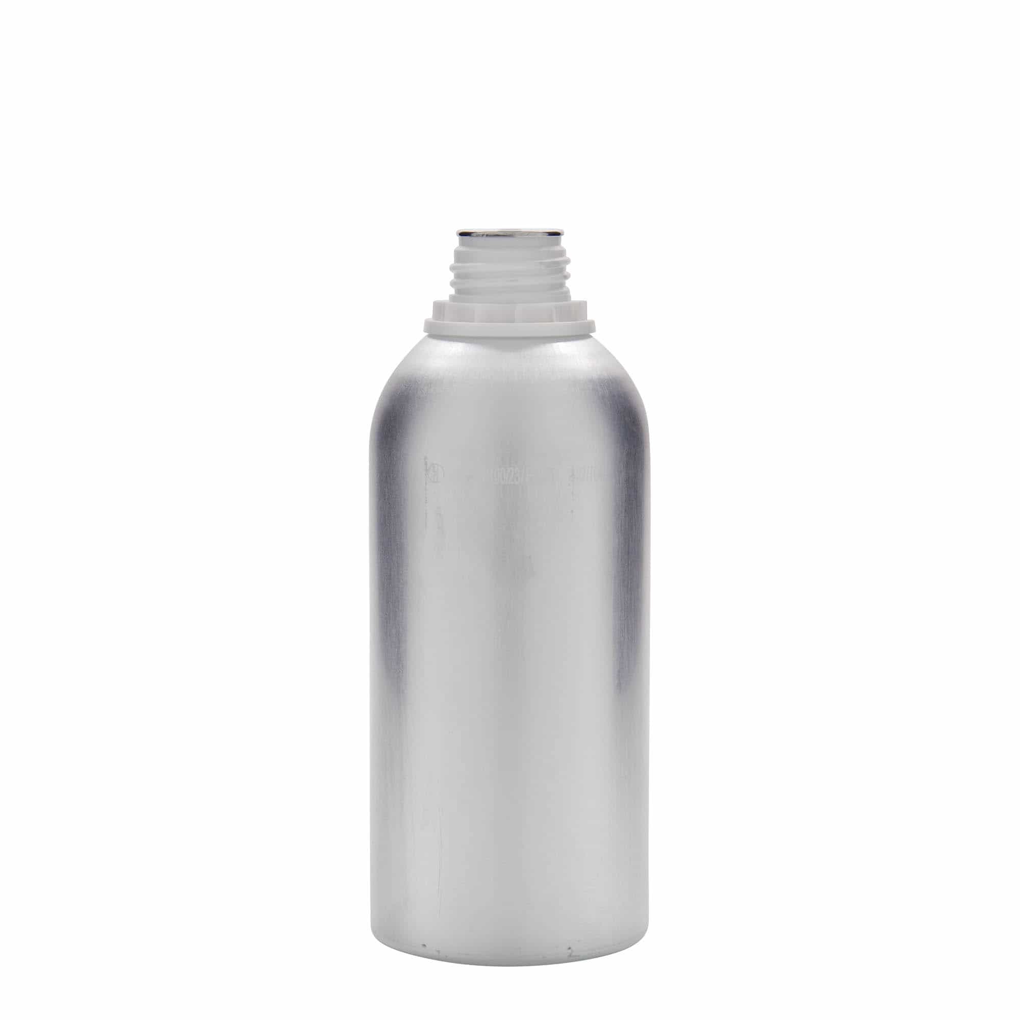 625 ml alumīnija pudele, metāla, sudraba, aizdare: DIN 32 625 ml alumīnija pudele, metāla, sudraba, aizdare: DIN 32