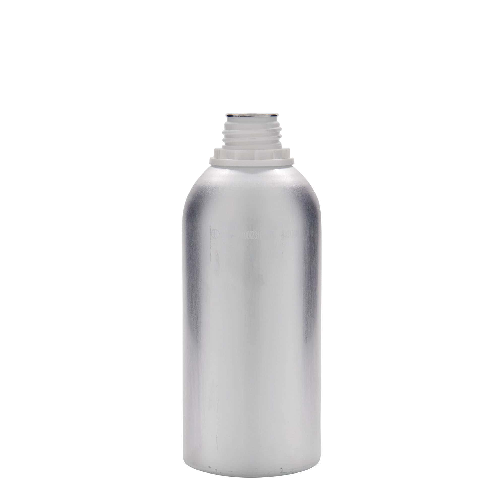 625 ml alumīnija pudele, metāls, sudraba krāsa, atvere: DIN 32