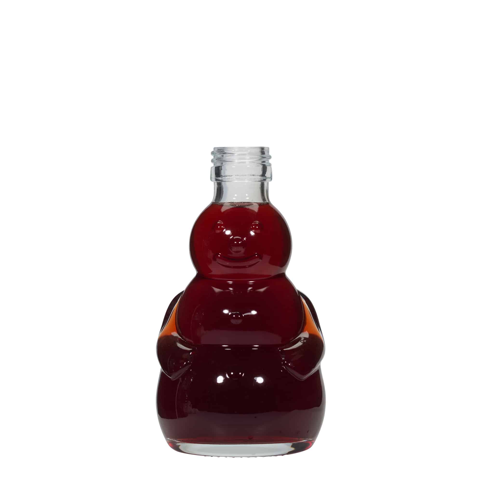 200 ml stikla pudele 'Sniegavīrs', mutes daļa: PP 28