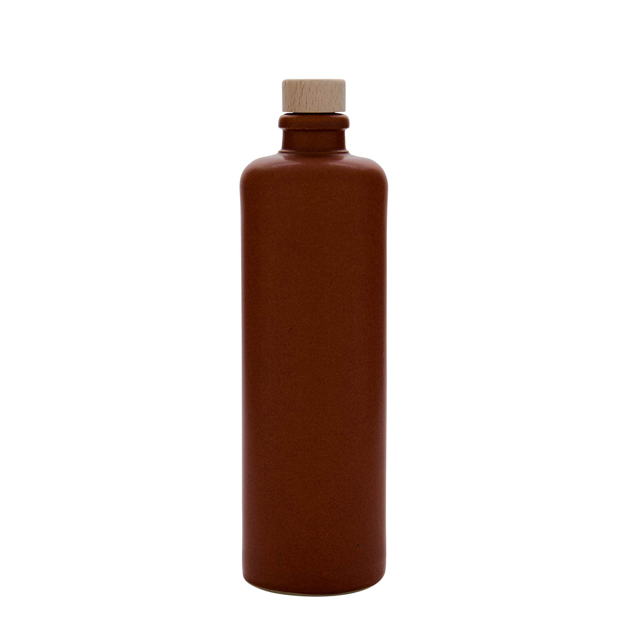 500 ml māla krūze, māla izstrādājums, sarkani-brūna, atvere: korķis