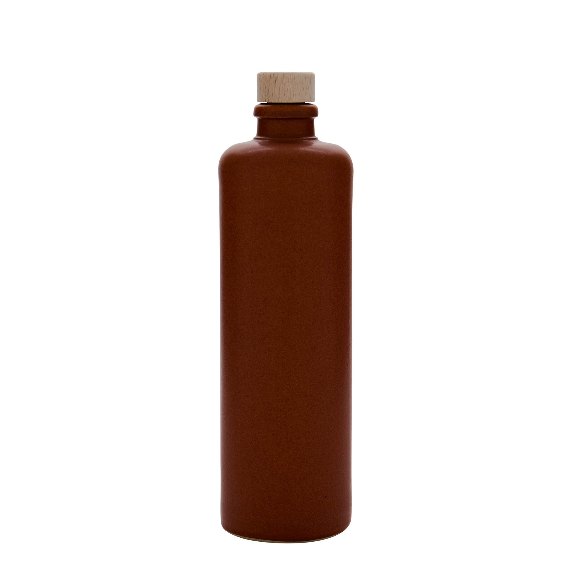 500 ml māla krūze, māla izstrādājums, sarkani-brūna, atvere: korķis