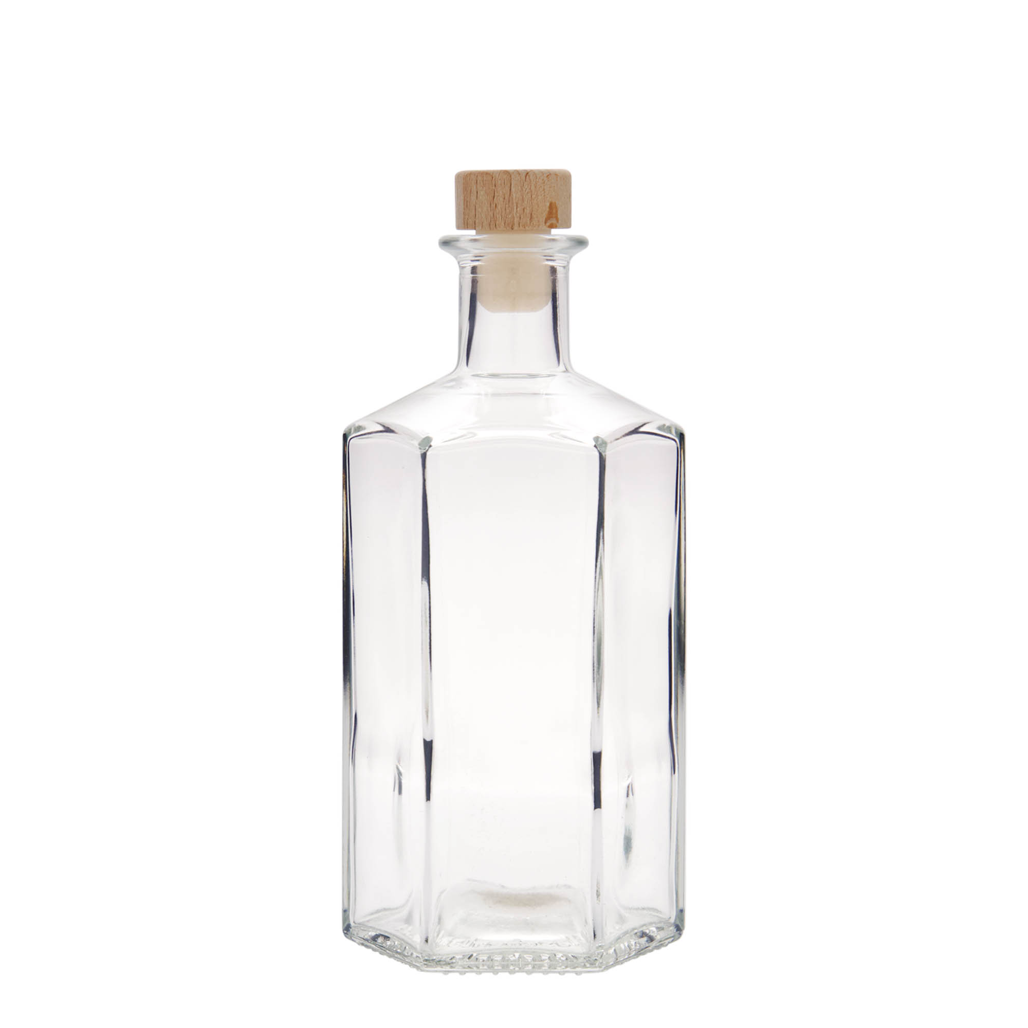 500 ml stikla pudele aptiekāram 'Jimmy', sešstūraina, atvere: korķis 500 ml stikla pudele aptiekāram 'Jimmy', sešstūraina, atvere: korķis