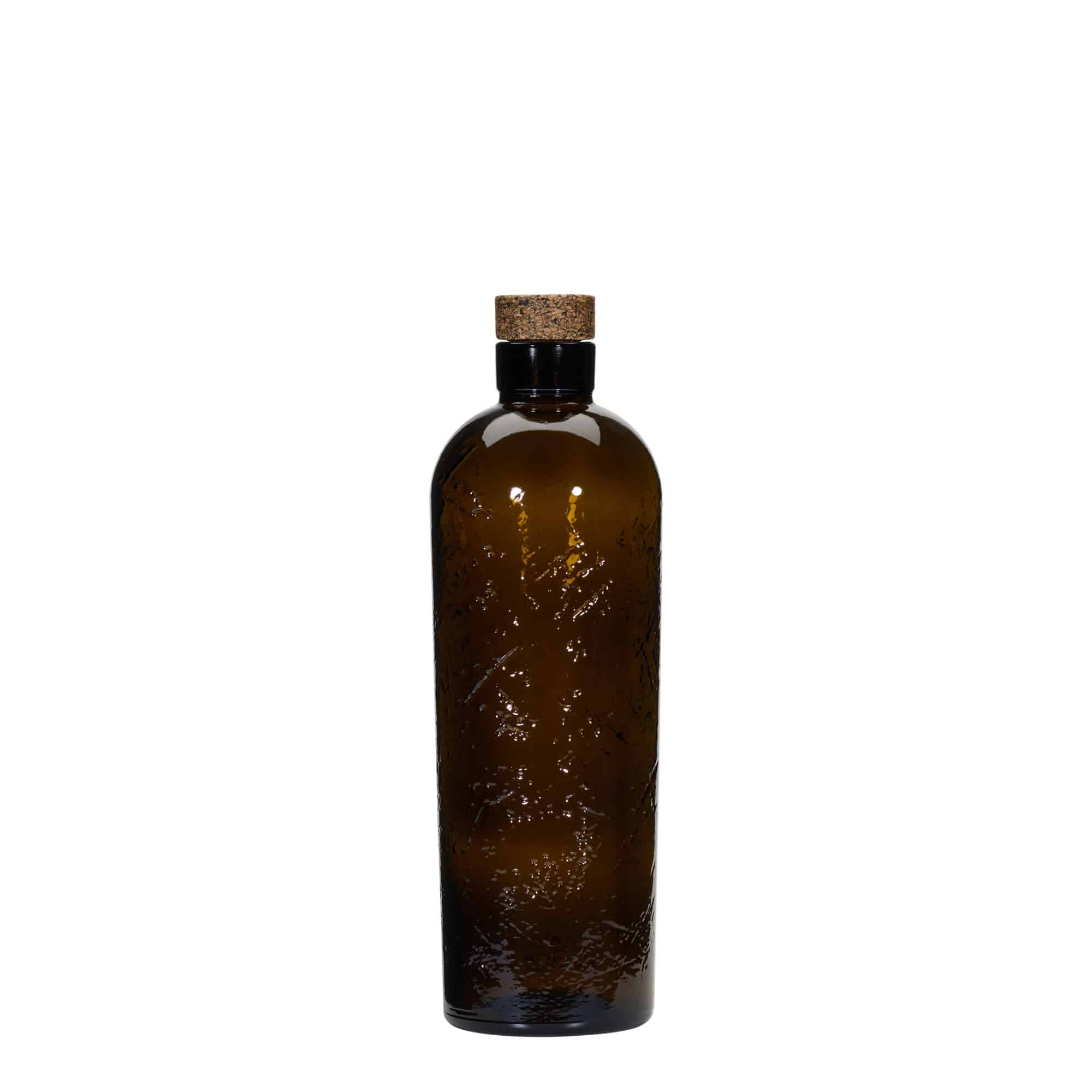 700 ml Wildly Crafted stikla pudele 'Natural', brūna, atvere: korķis