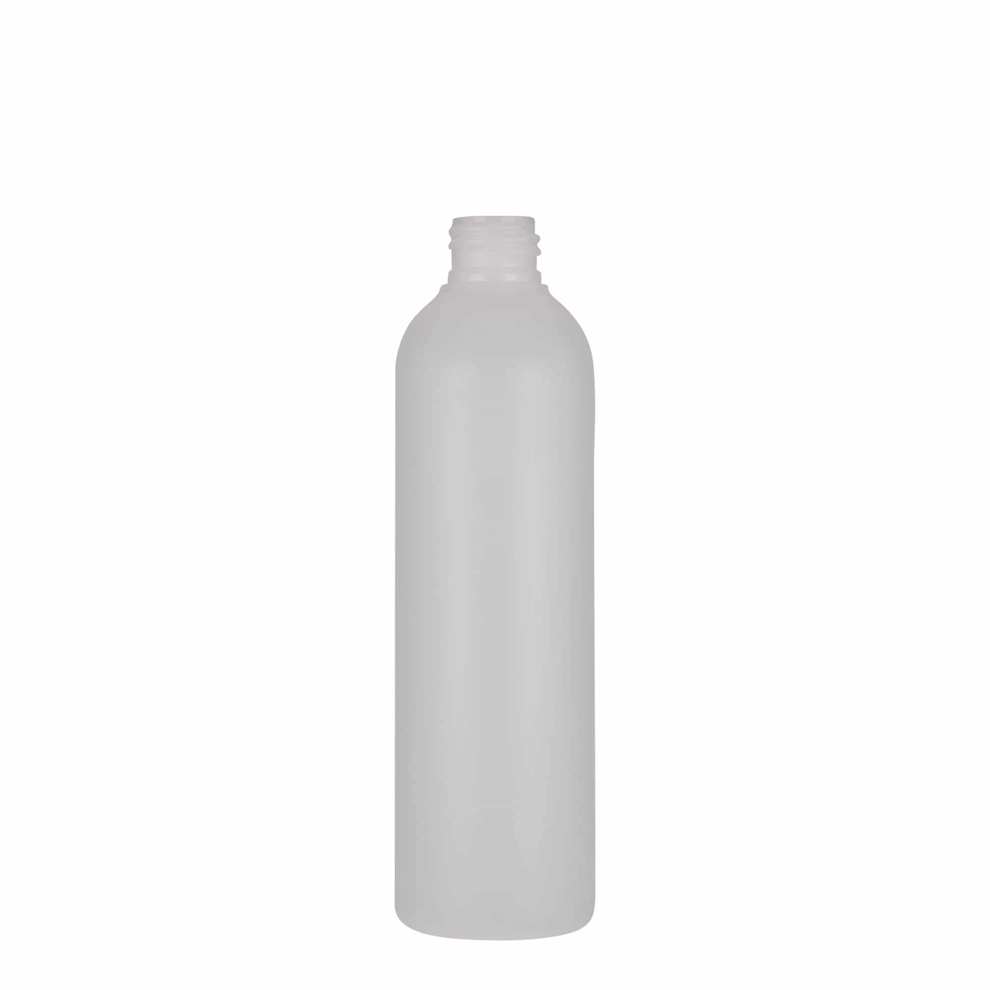 250 ml plastmasas pudele 'Tuffy', HDPE, dabīga, aizdare: GPI 24/410 250 ml plastmasas pudele 'Tuffy', HDPE, dabīga, aizdare: GPI 24/410