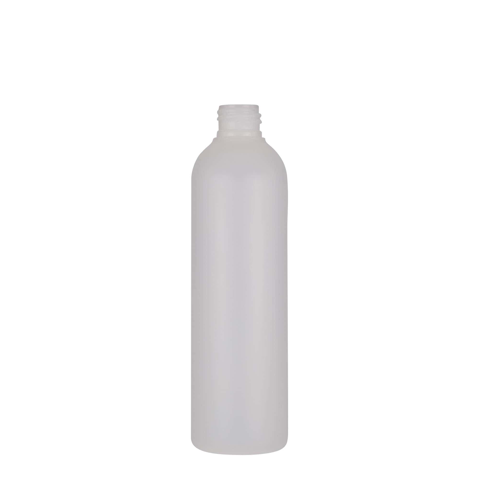 250 ml plastmasas pudele 'Tuffy', HDPE, dabīga, atvere: 24/410