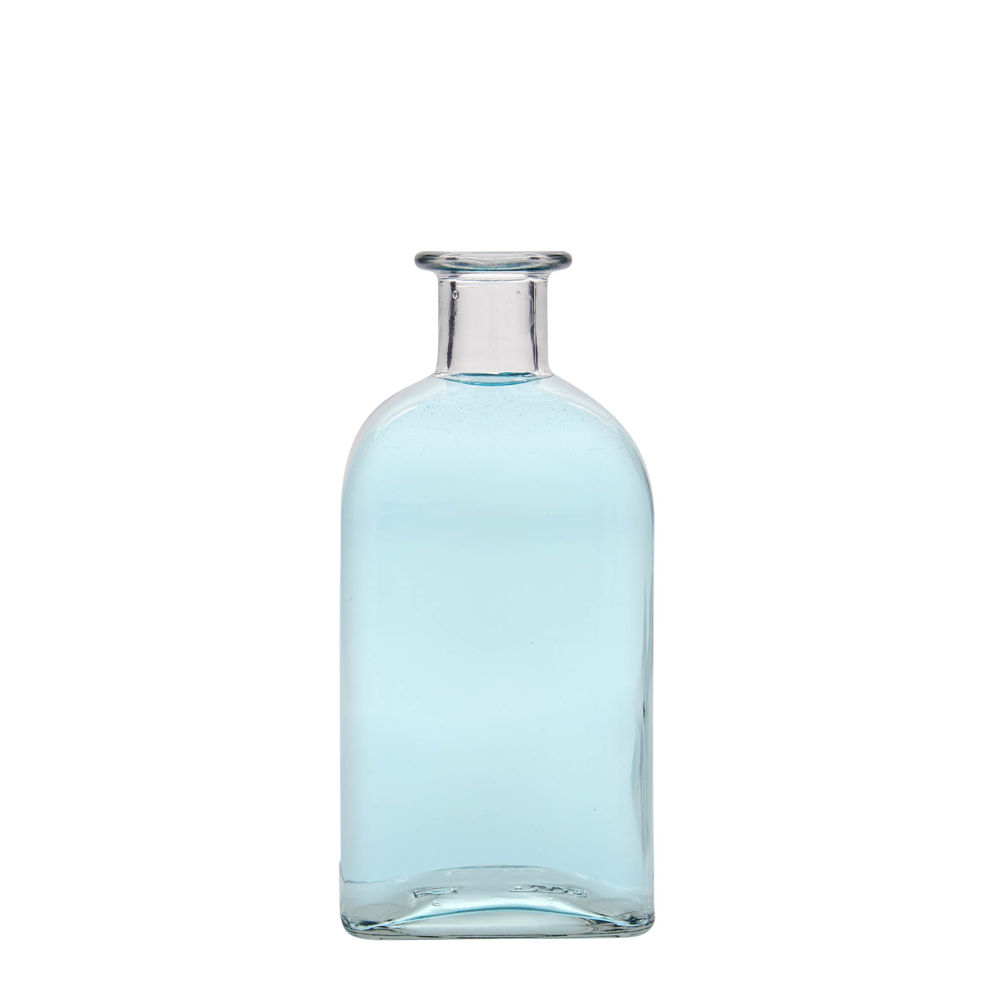 500 ml stikla pudele Apotheker Carré, kvadrātveida, atvere: korķis
