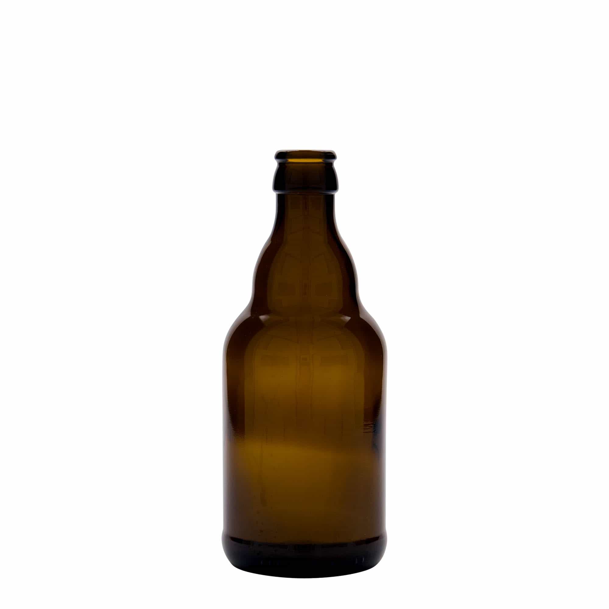 330 ml alus pudele 'Steinie', stikls, brūna, atvere: krona korķis 330 ml alus pudele 'Steinie', stikls, brūna, atvere: krona korķis