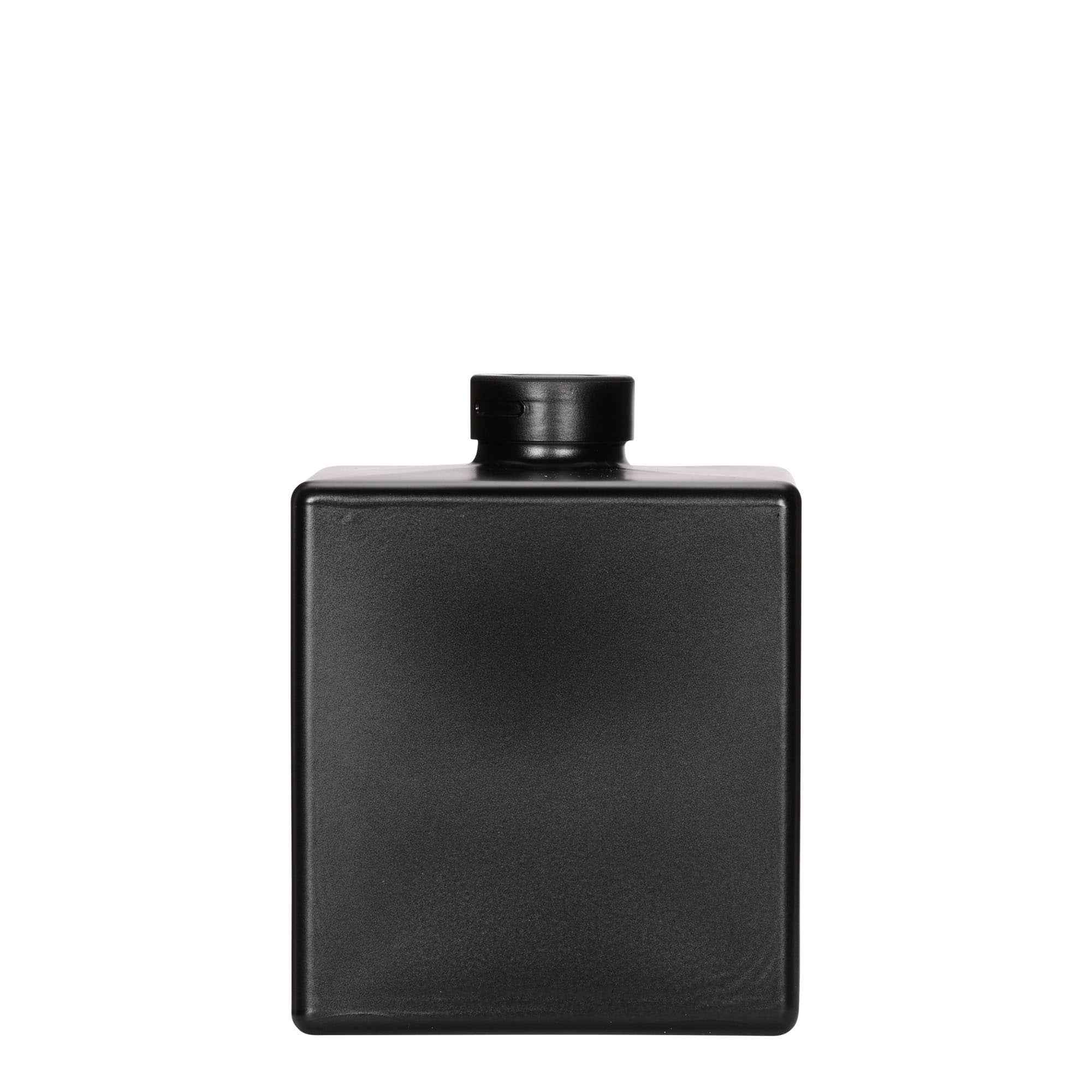 500 ml stikla pudele 'Cube', kvadrātiska, melna, aizdare: korķis 500 ml stikla pudele 'Cube', kvadrātiska, melna, aizdare: korķis
