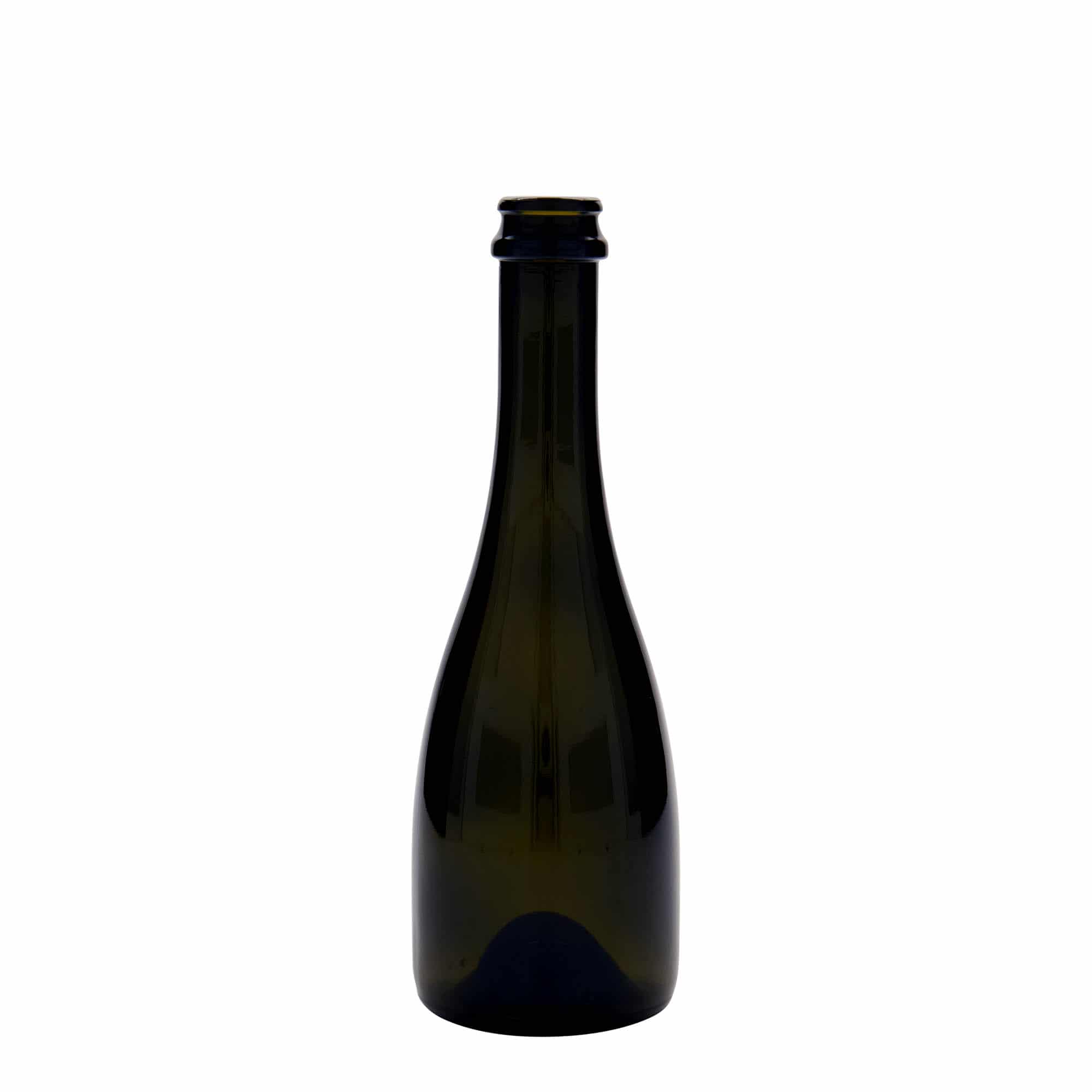 330 ml alus/šampanieša pudele 'Tosca', stikla, antīki zaļa, aizdare: kroņveida korķis 330 ml alus/šampanieša pudele 'Tosca', stikla, antīki zaļa, aizdare: kroņveida korķis
