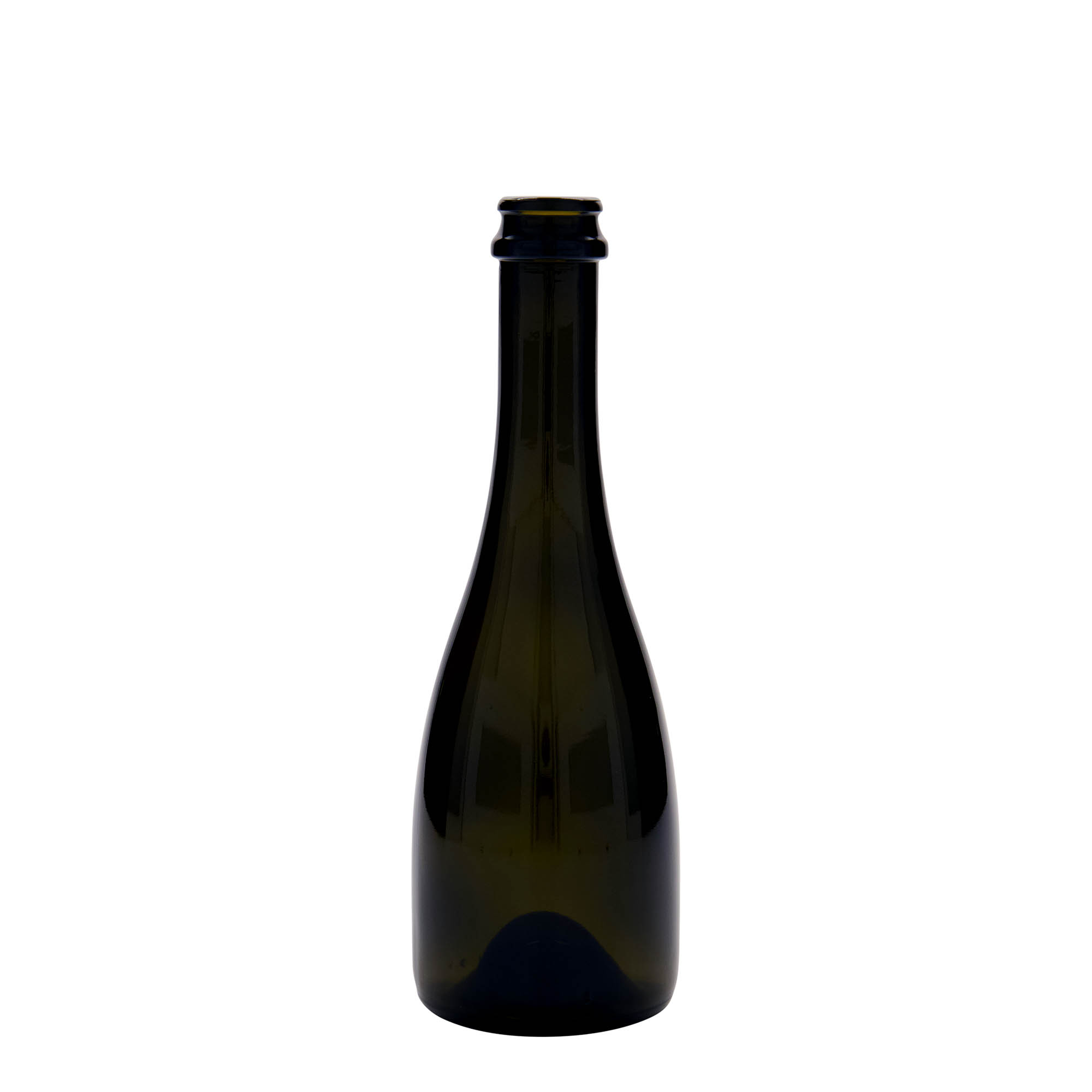 330 ml alus/šampanieša pudele 'Tosca', stikls, antīkzaļa, atvere: kronkorkis