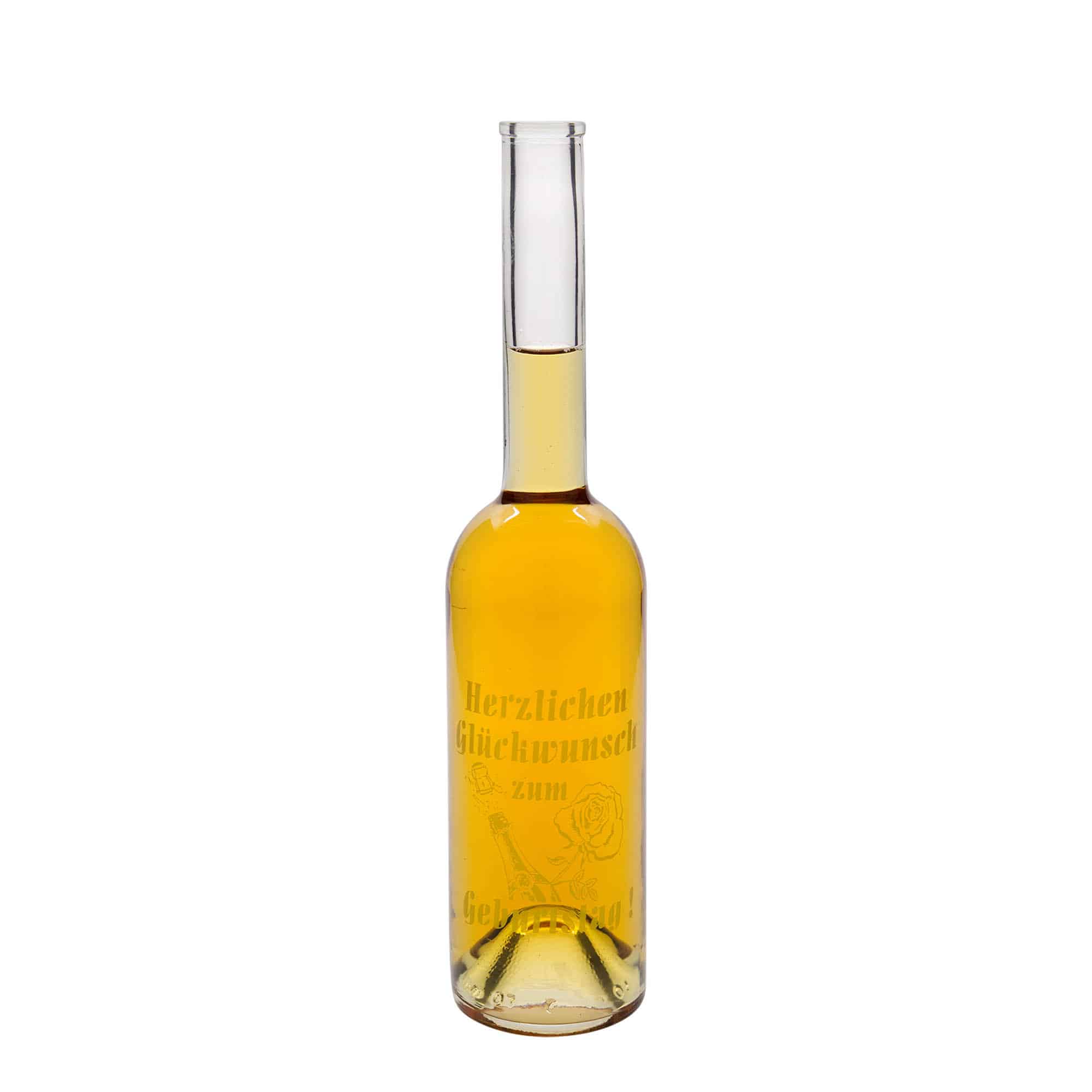 500 ml stikla pudele 'Opera', motīvs: ābols, atvere: korķis