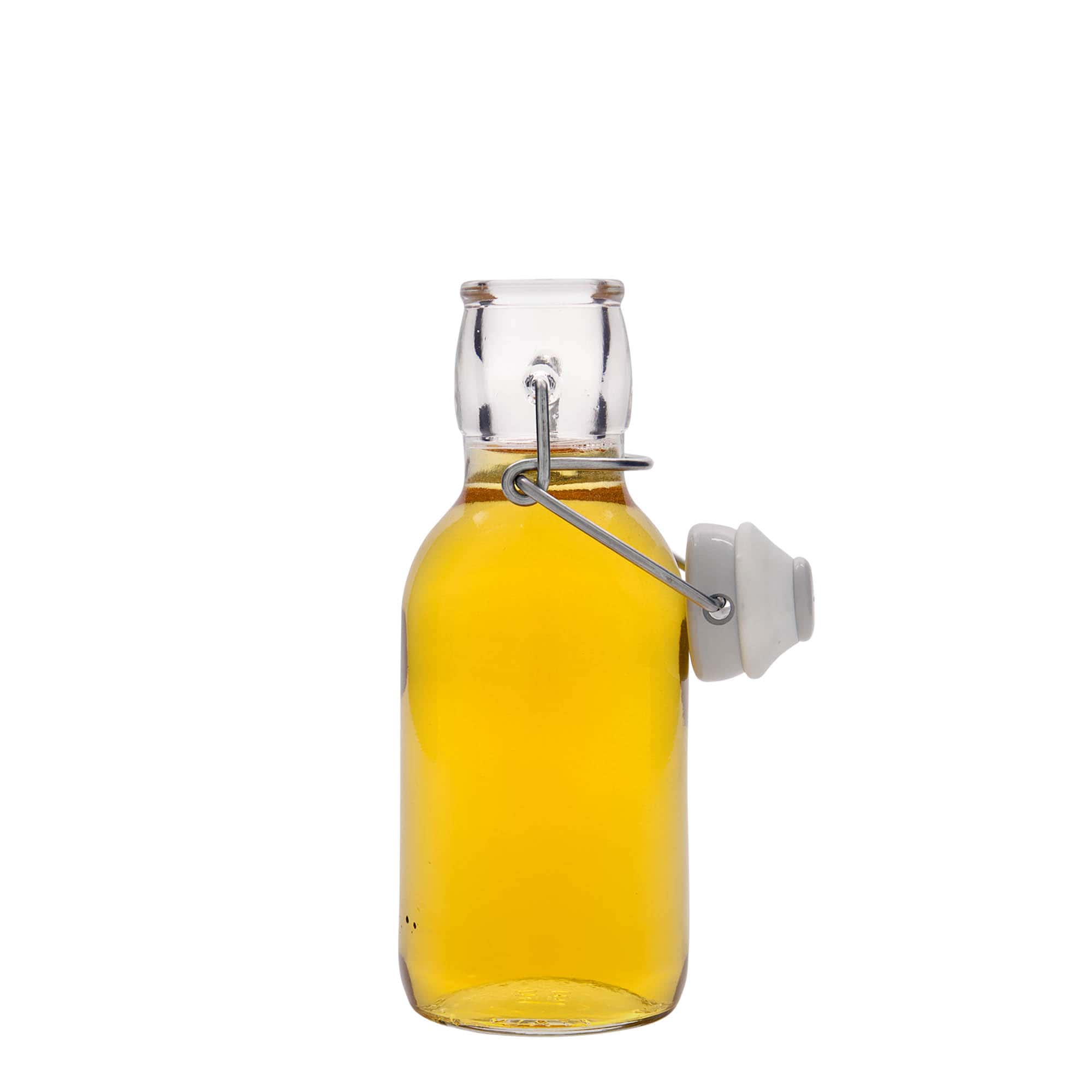 250 ml stikla pudele 'Emilia', atvere: aizvēršanas skava 250 ml stikla pudele 'Emilia', atvere: aizvēršanas skava