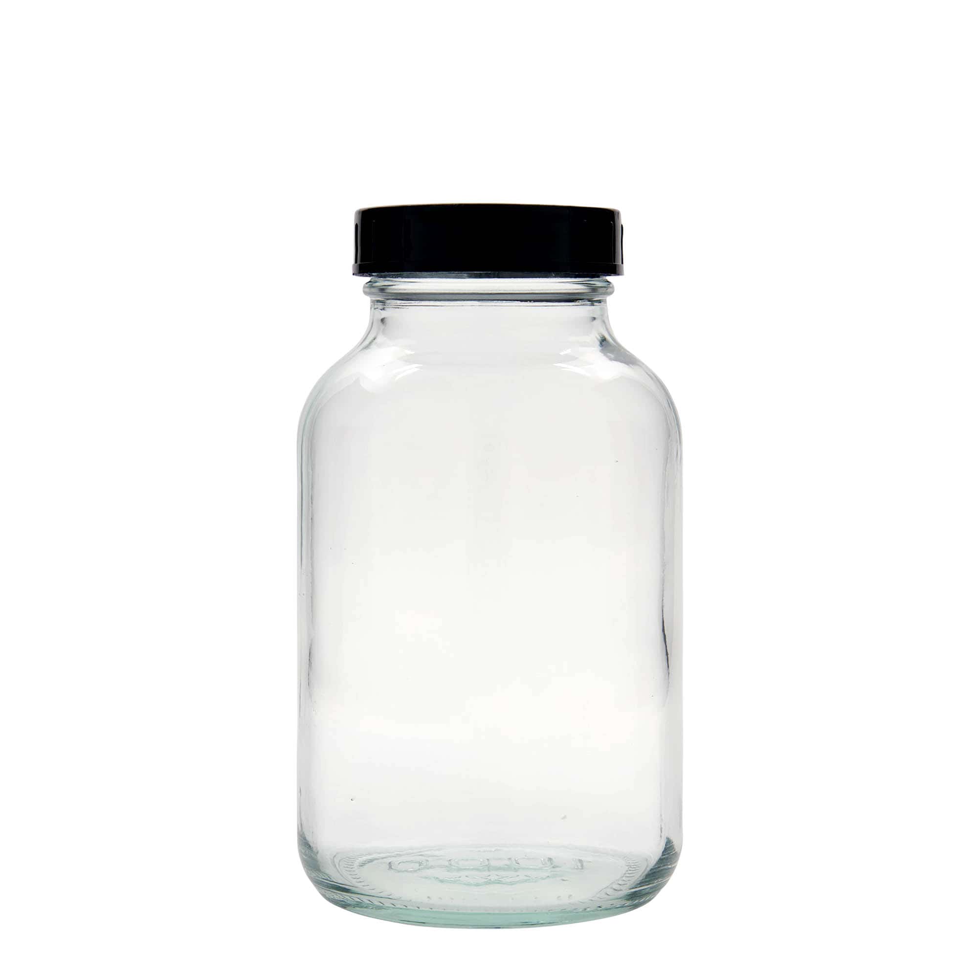 1.000 ml plata kakla stikla burka, atvere: DIN 68